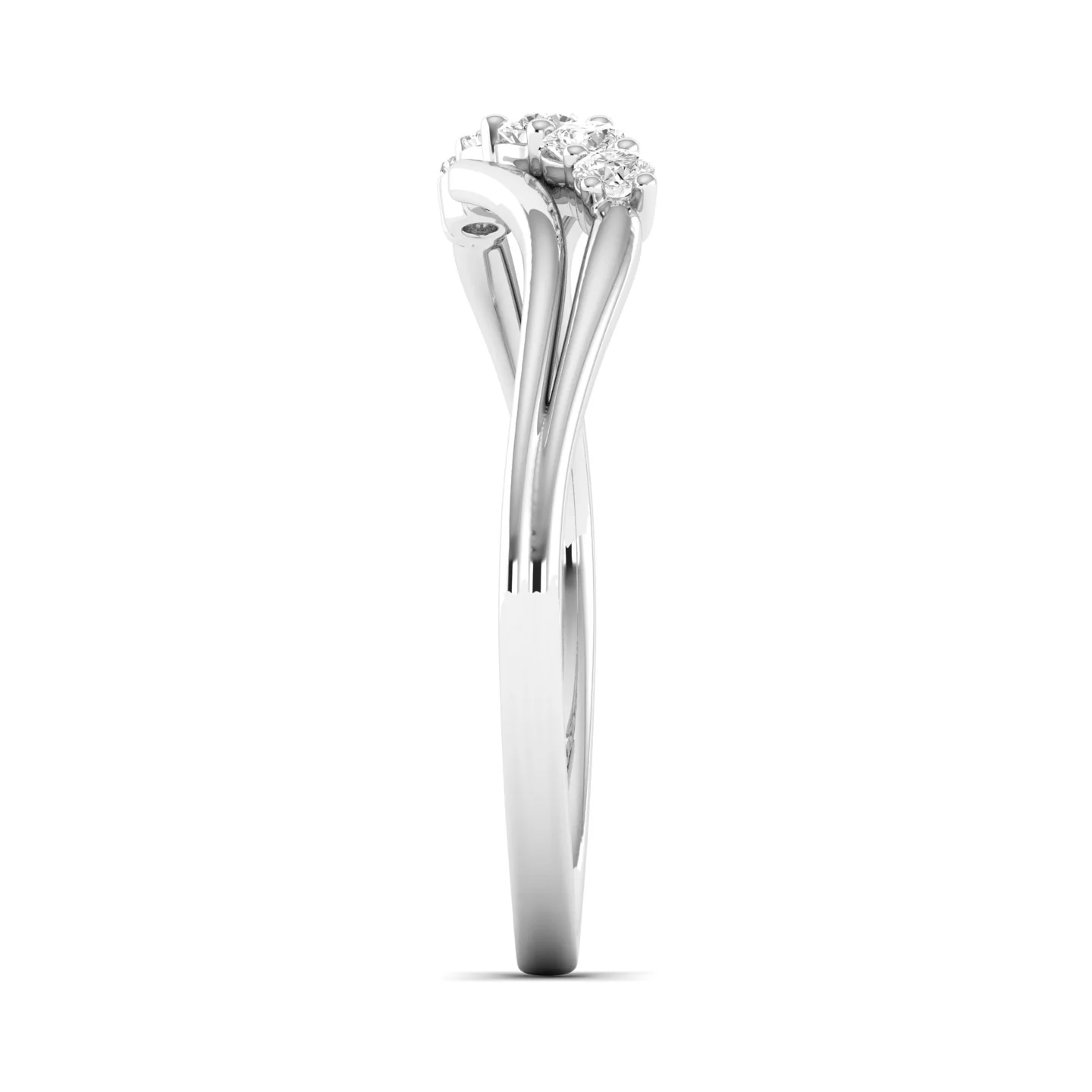 Lab Grown Diamond Five Stone Propose Ring Band 9k Solid Gold - Image 8