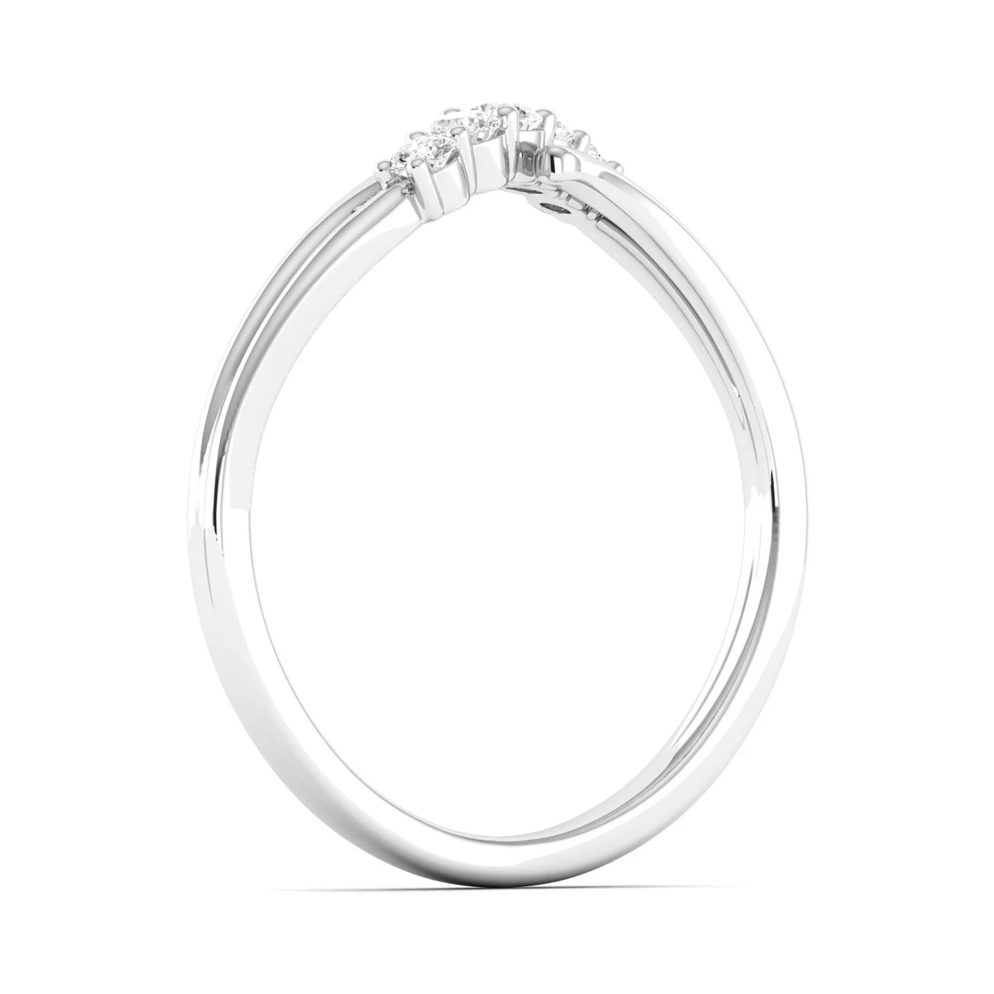 Lab Grown Diamond Five Stone Propose Ring Band 9k Solid Gold - Image 9