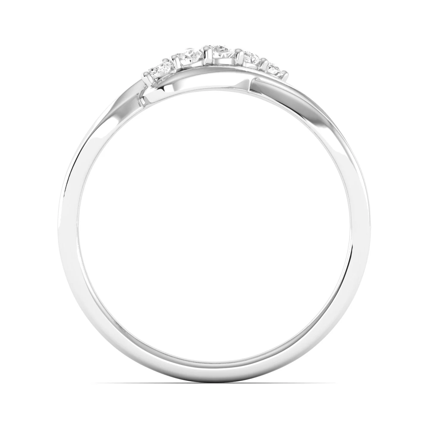 Lab Grown Diamond Five Stone InfinityRing Band 9k Solid Gold - Image 10