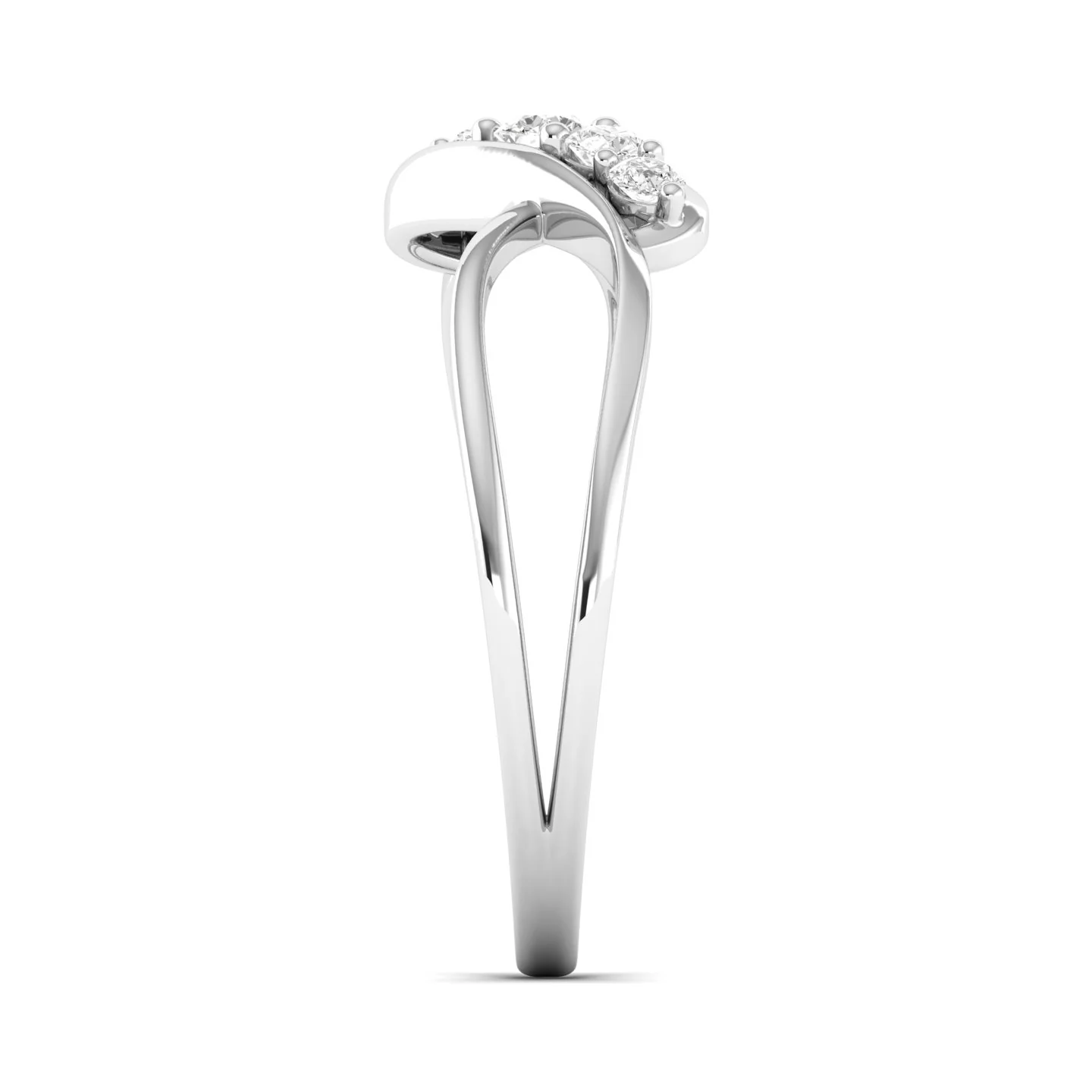 Lab Grown Diamond Five Stone InfinityRing Band 9k Solid Gold - Image 11