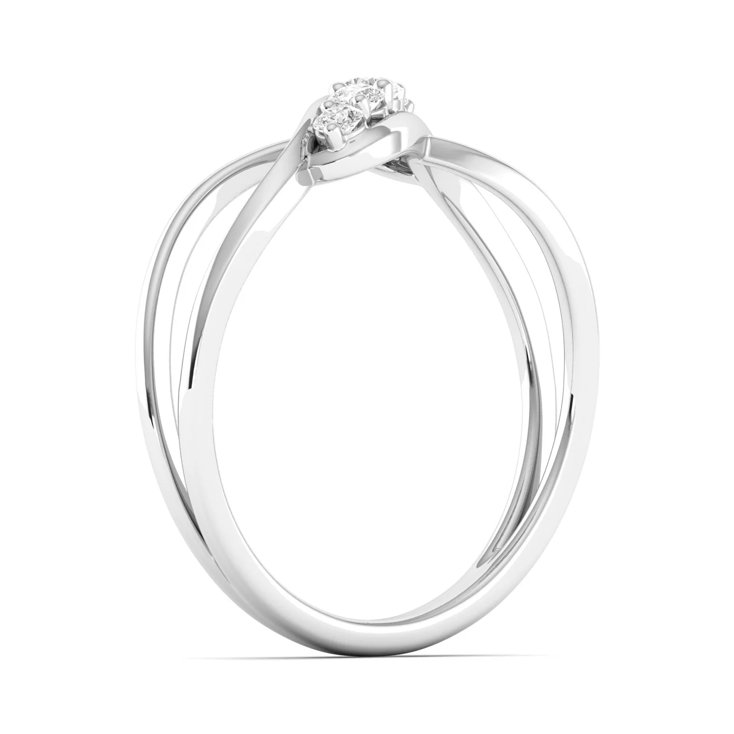 Lab Grown Diamond Five Stone InfinityRing Band 9k Solid Gold - Image 12