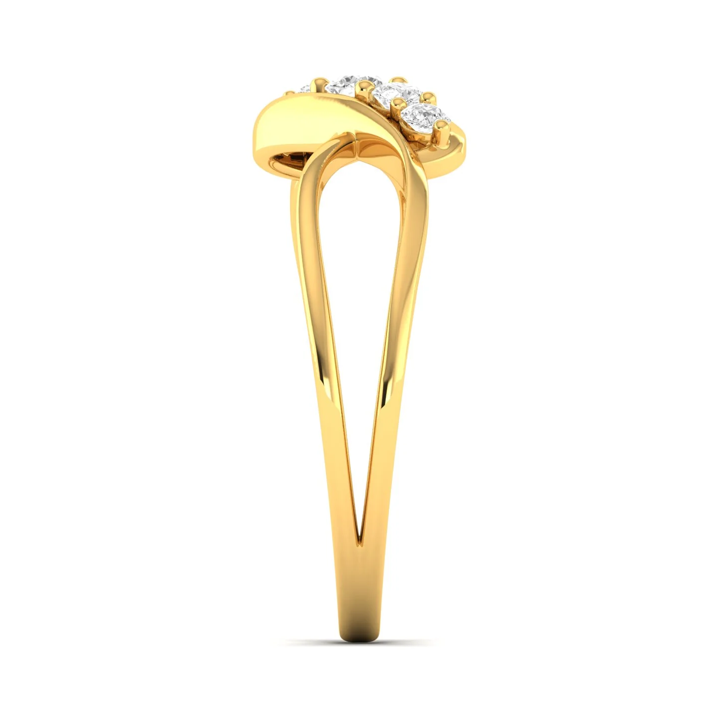 Lab Grown Diamond Five Stone InfinityRing Band 9k Solid Gold - Image 4