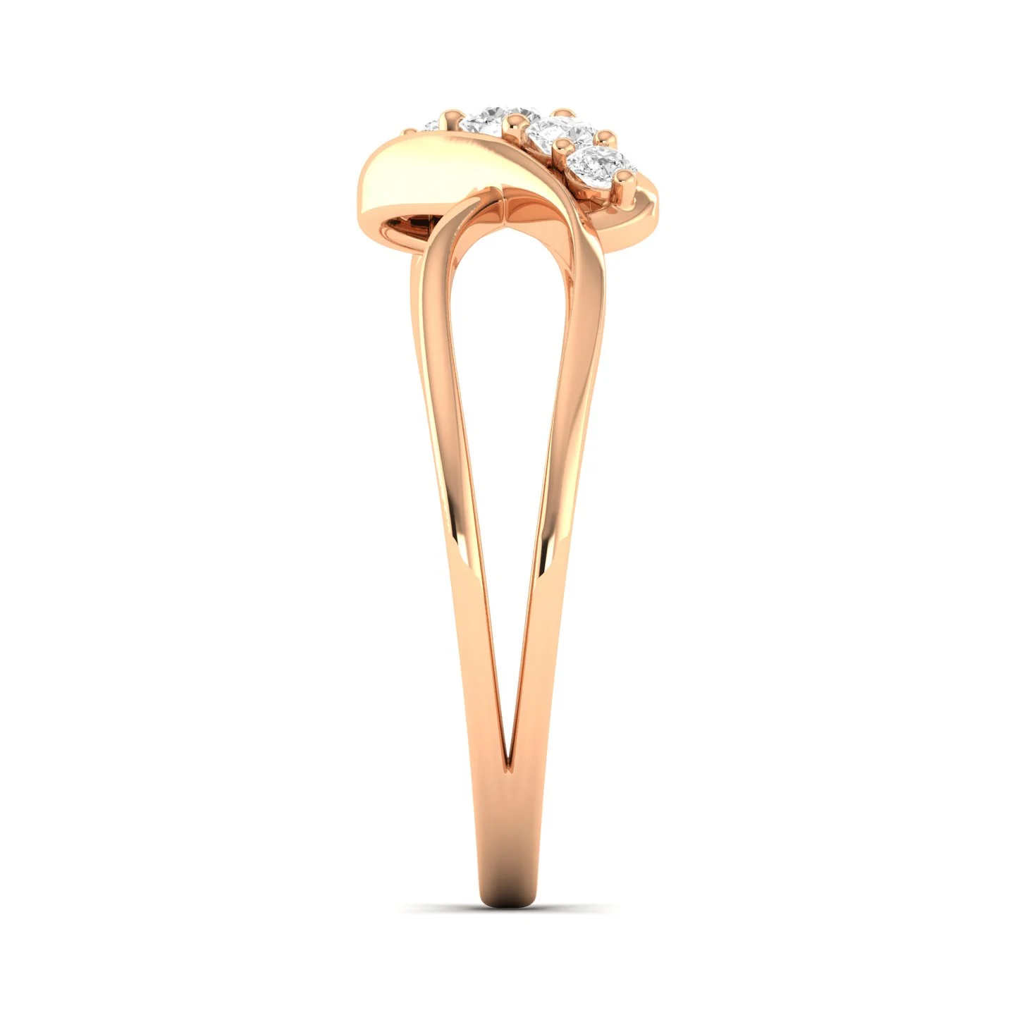 Lab Grown Diamond Five Stone InfinityRing Band 9k Solid Gold - Image 7
