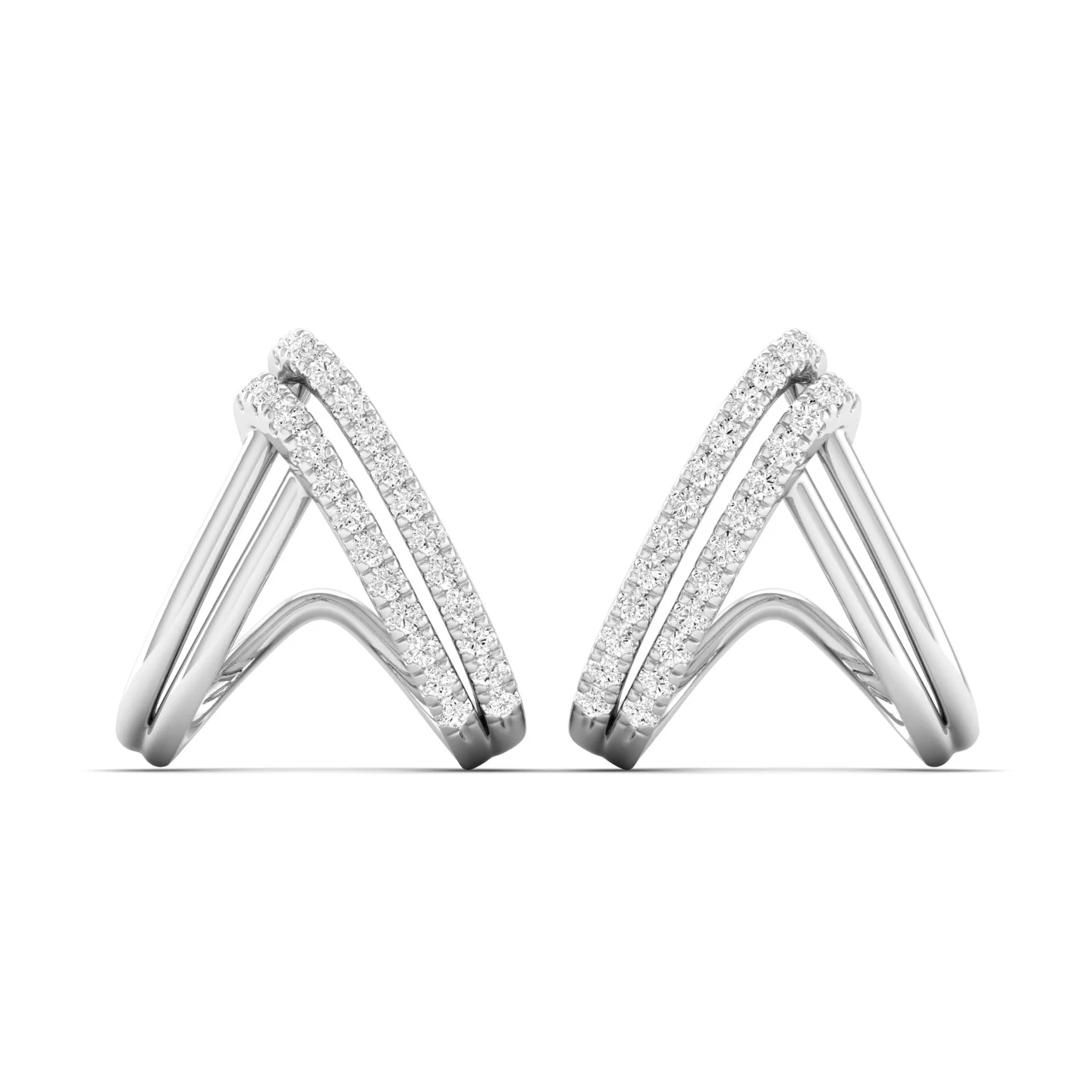 0.33Ct Diamond Fashion Stud Earrings 9k Solid Gold - Image 6