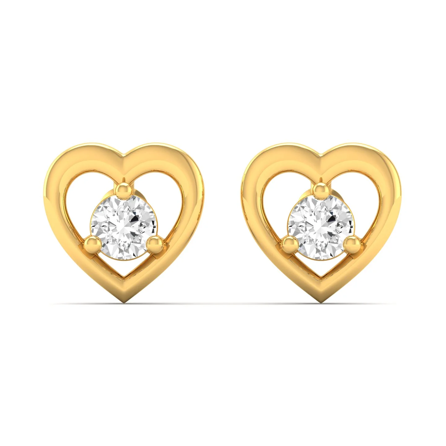Lab Grown Diamond Stud Earrings 9k Solid Gold