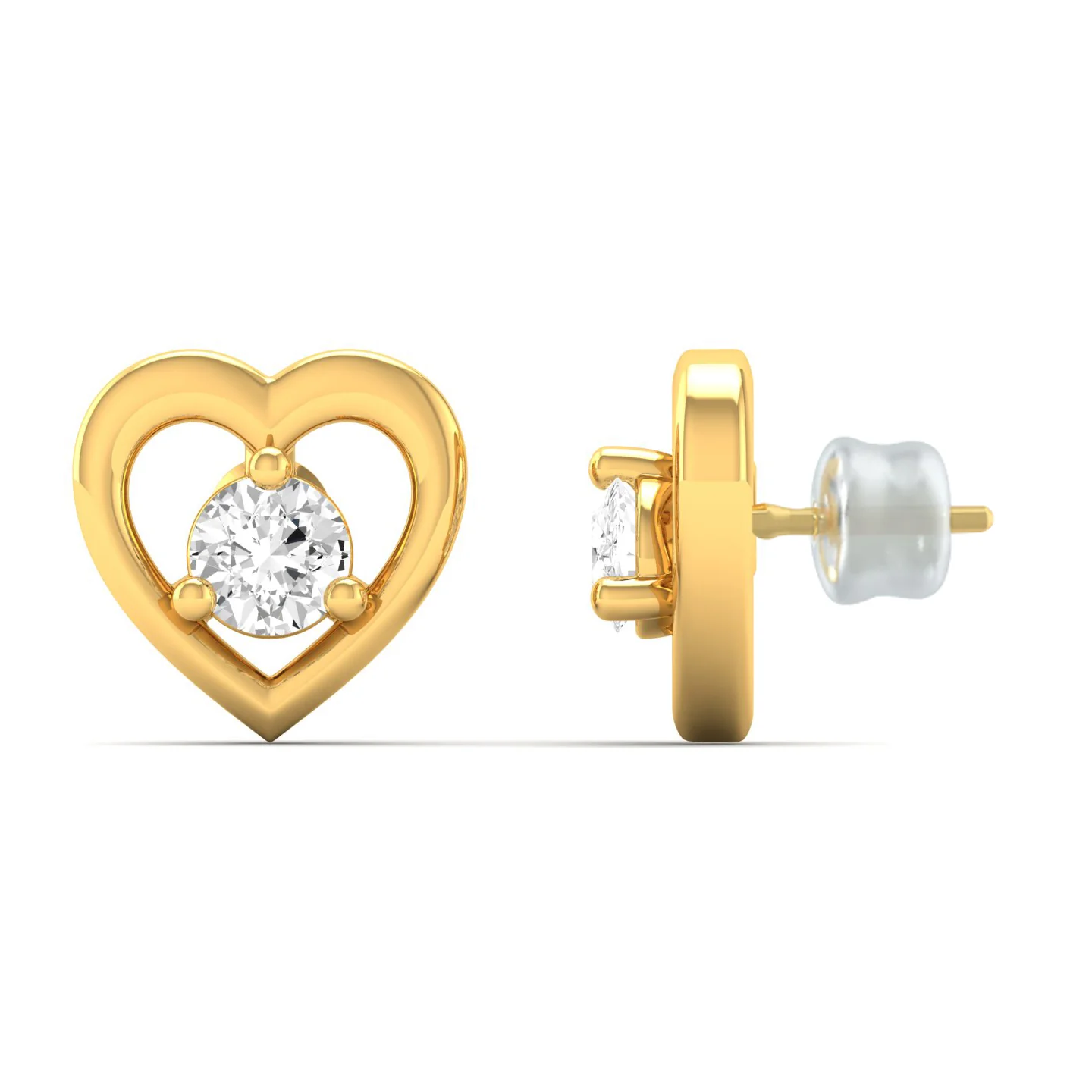Lab Grown Diamond Stud Earrings 9k Solid Gold - Image 2