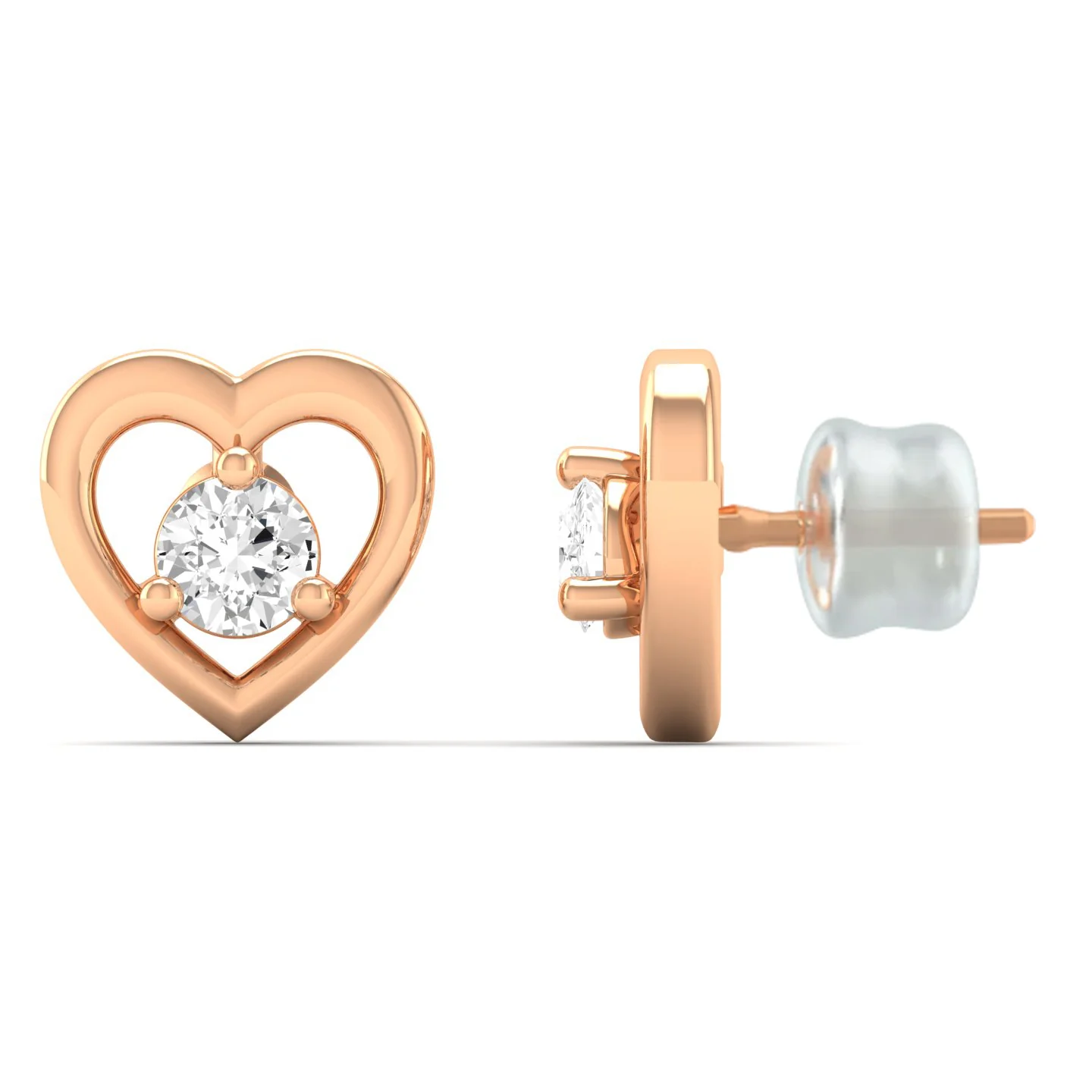 Lab Grown Diamond Stud Earrings 9k Solid Gold - Image 3