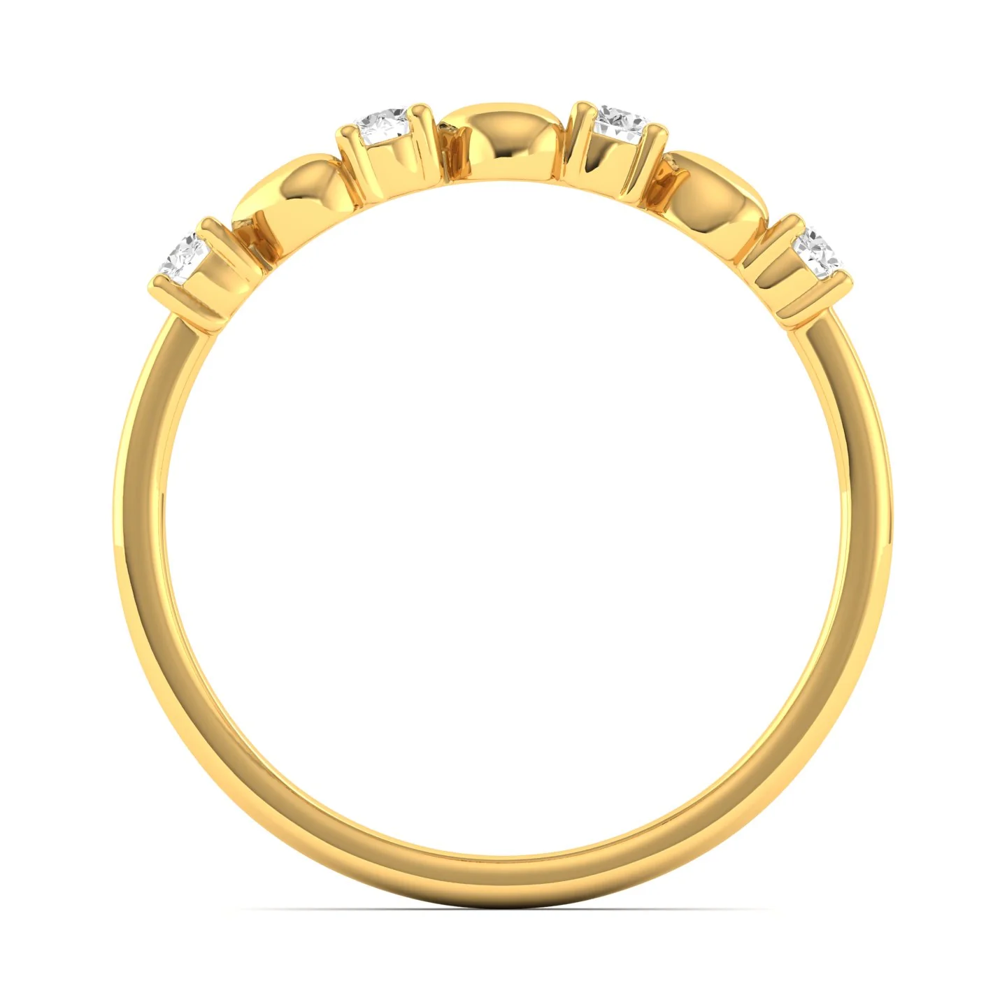 Lab Grown Diamond Love Heart Ring 9k Solid Gold - Image 3