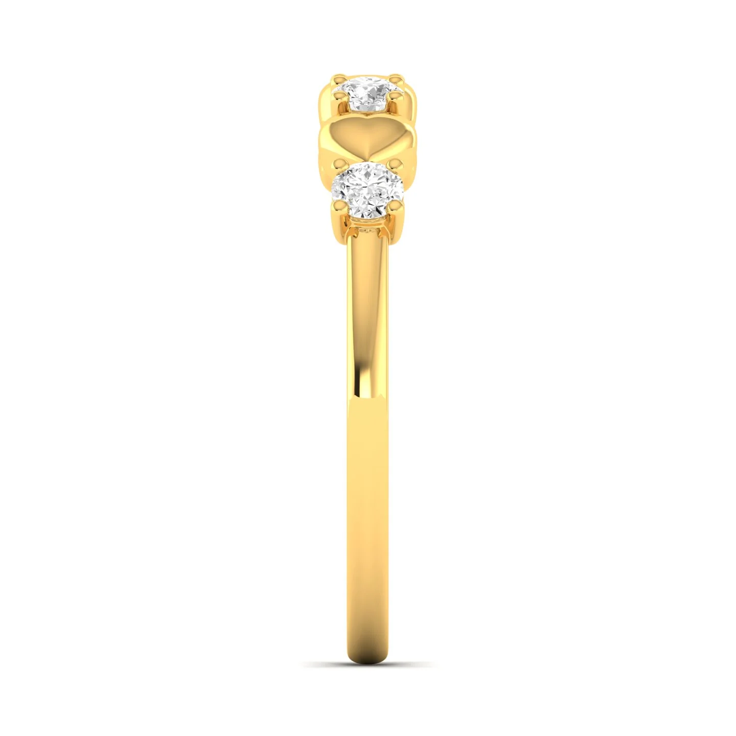 Lab Grown Diamond Love Heart Ring 9k Solid Gold - Image 4