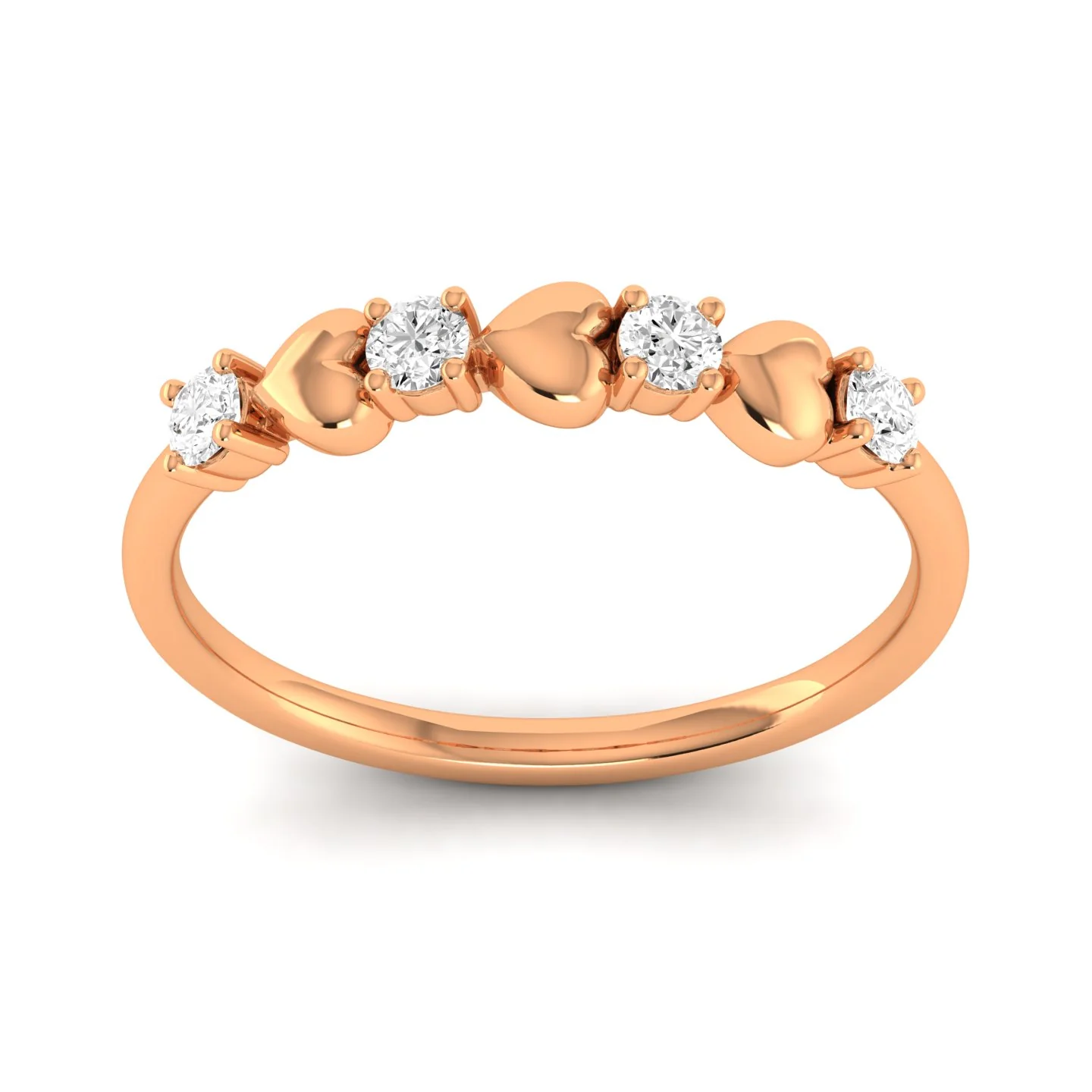 Lab Grown Diamond Love Heart Ring 9k Solid Gold - Image 5