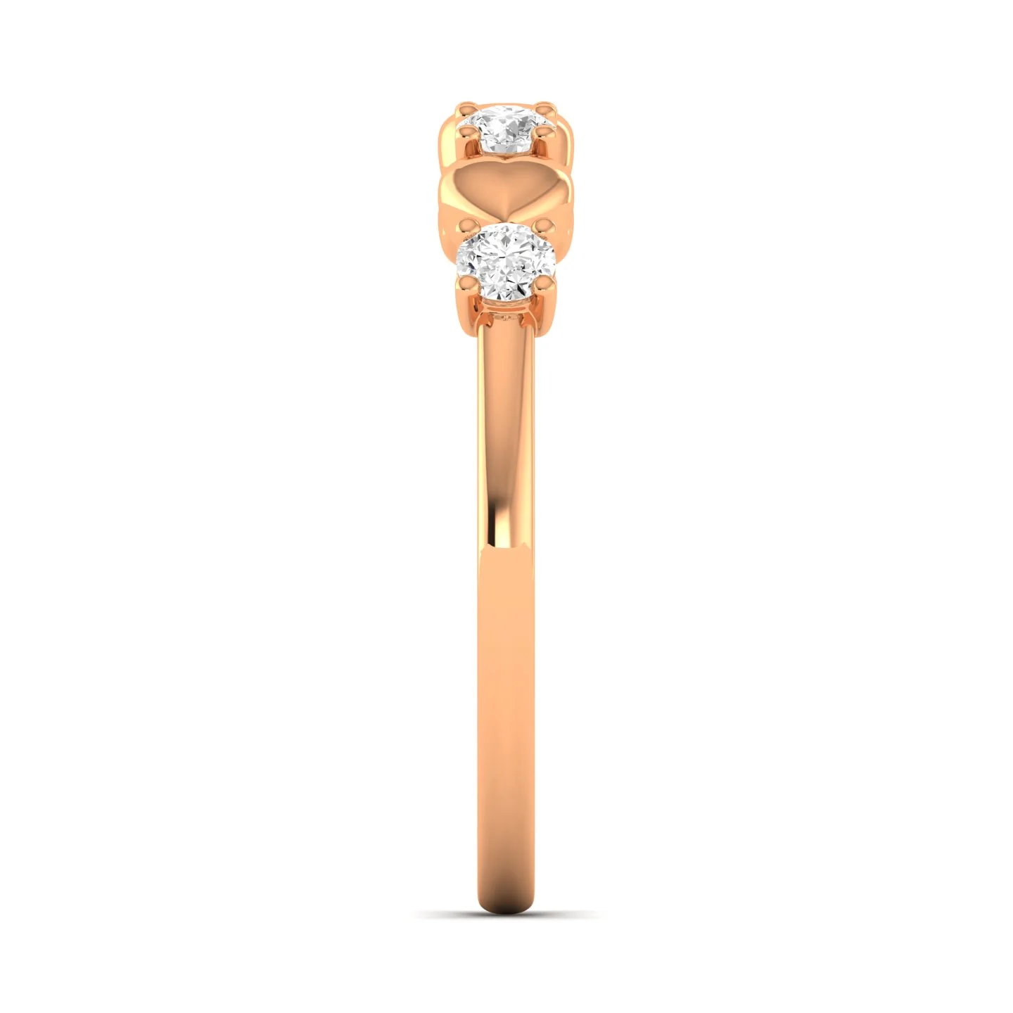 Lab Grown Diamond Love Heart Ring 9k Solid Gold - Image 7