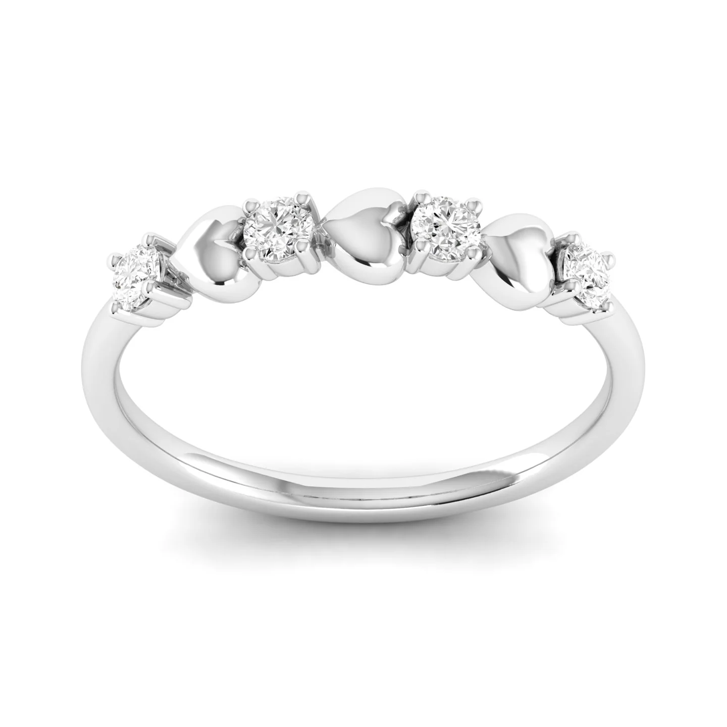 Lab Grown Diamond Love Heart Ring 9k Solid Gold - Image 9