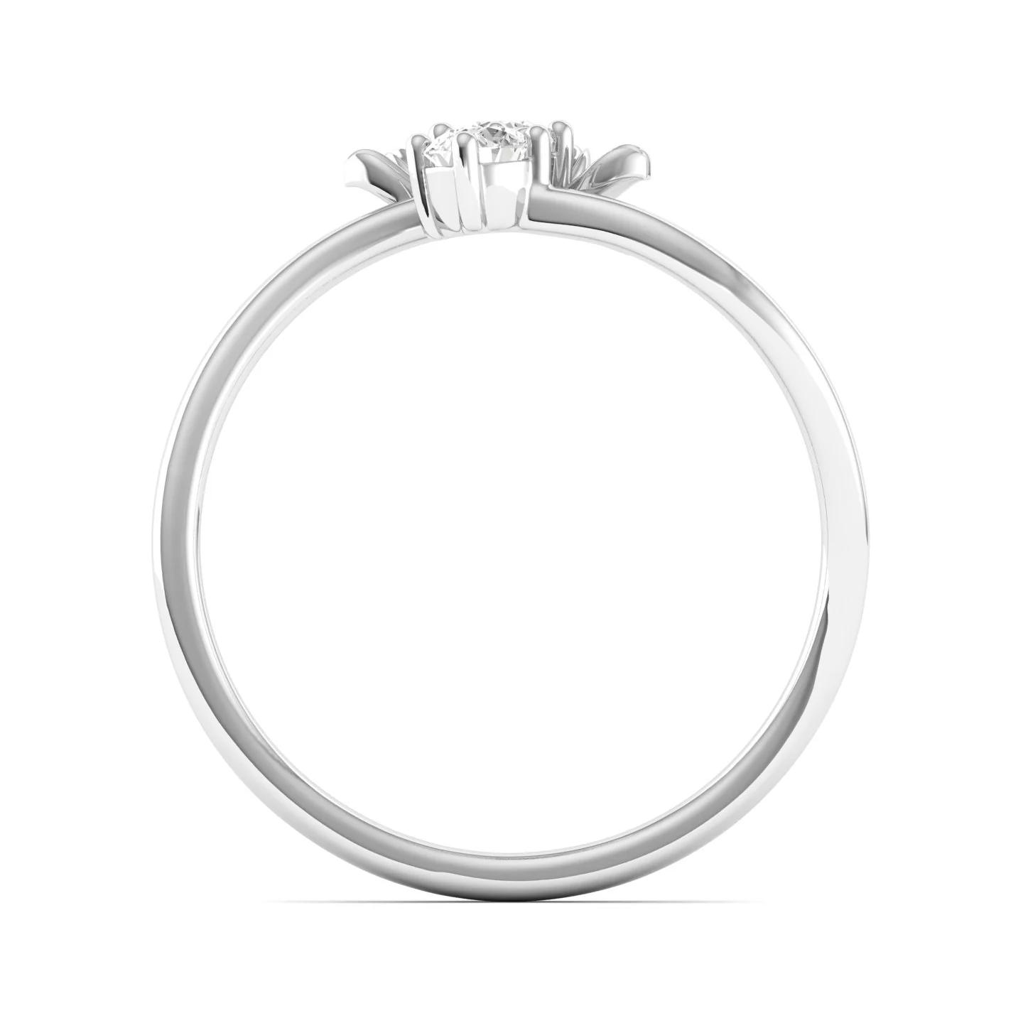 Lab Grown Diamond Two Stone Heart Flower Propose Ring Band 9k Solid Gold - Image 11