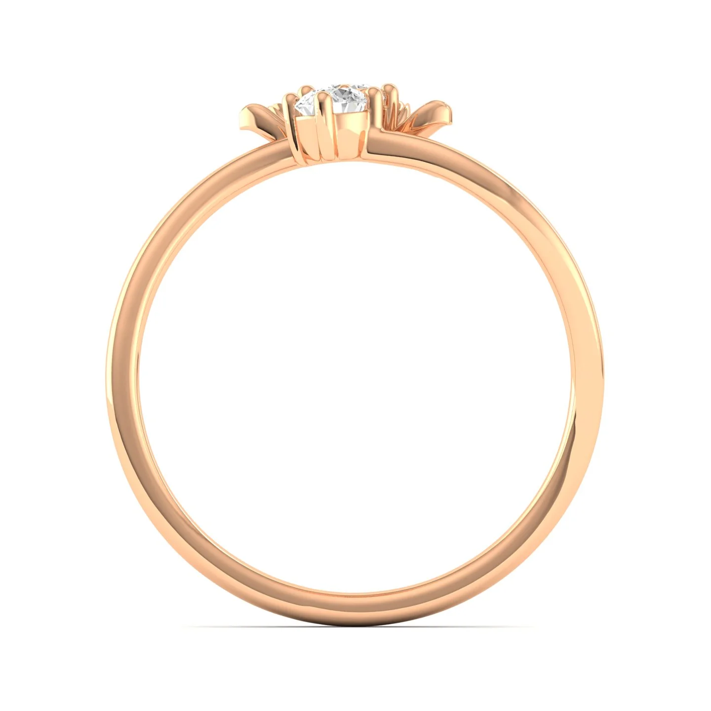 Lab Grown Diamond Two Stone Heart Flower Propose Ring Band 9k Solid Gold - Image 6