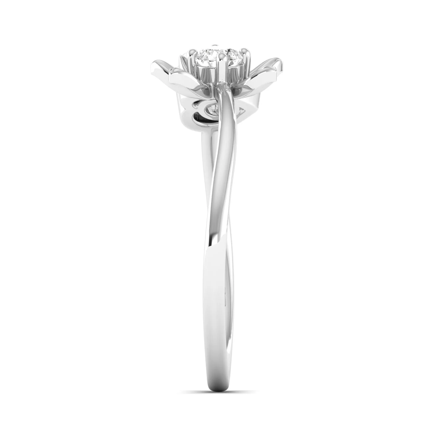 Lab Grown Diamond Two Stone Heart Flower Propose Ring Band 9k Solid Gold - Image 12