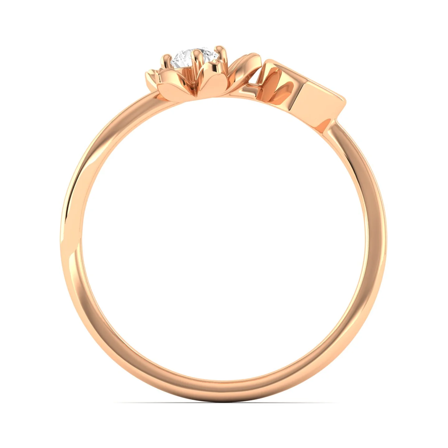 Lab Grown Diamond Two Stone Heart Flower Propose Ring Band 9k Solid Gold - Image 6