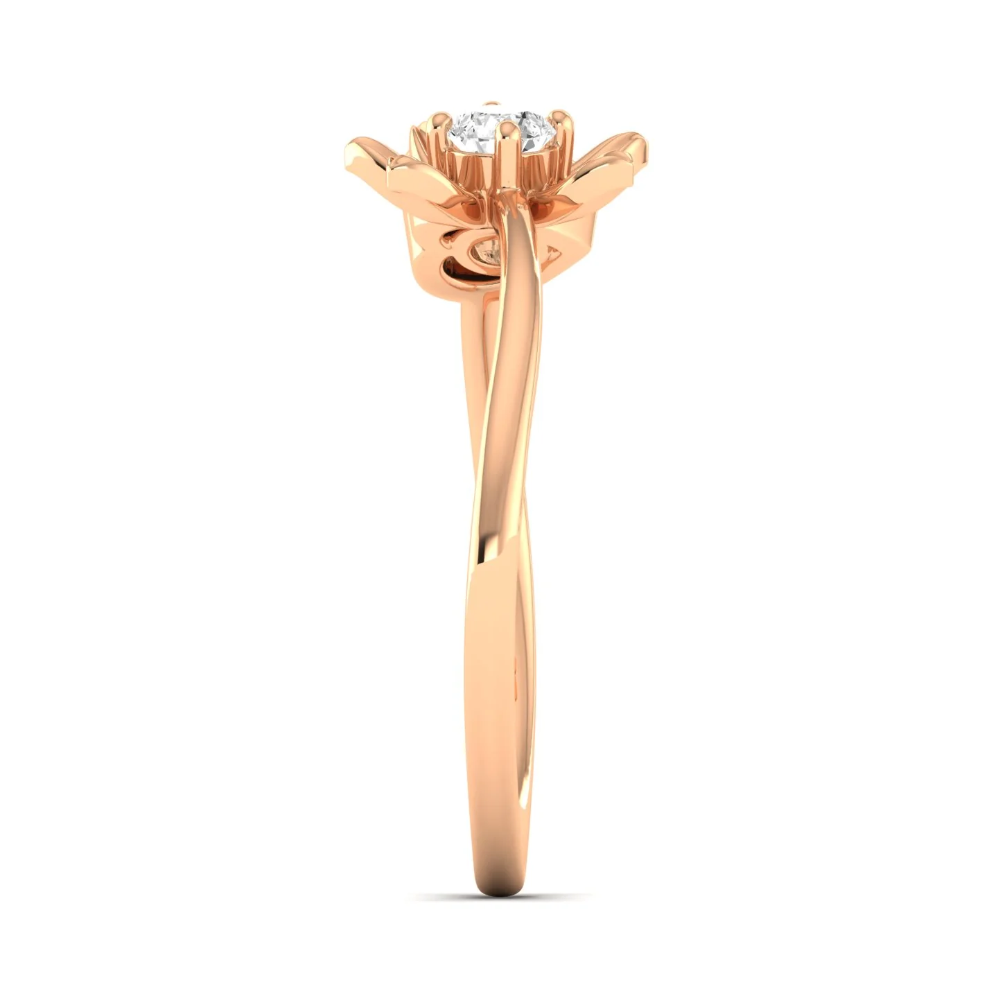 Lab Grown Diamond Two Stone Heart Flower Propose Ring Band 9k Solid Gold - Image 7