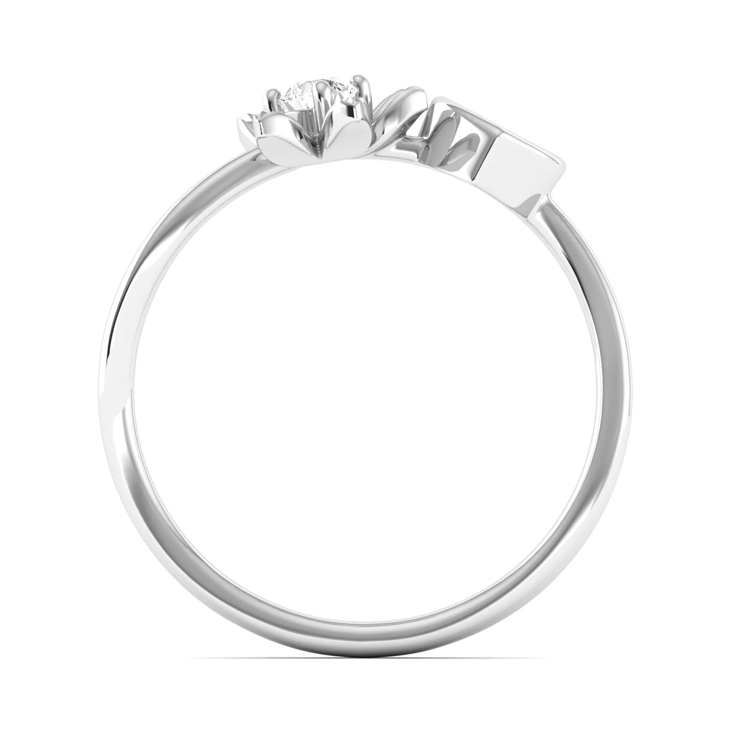 Lab Grown Diamond Two Stone Heart Flower Propose Ring Band 9k Solid Gold - Image 9