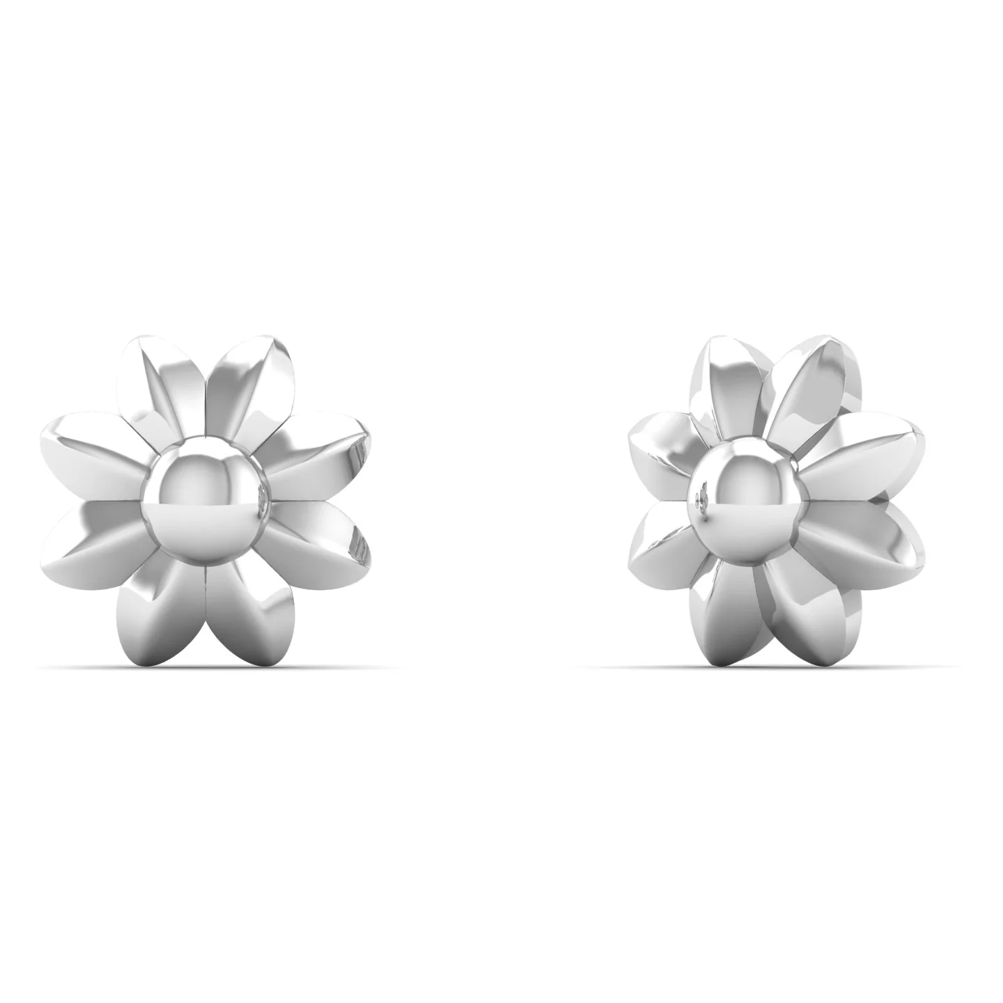 Plain Clover Silver Ear Stud - Image 2