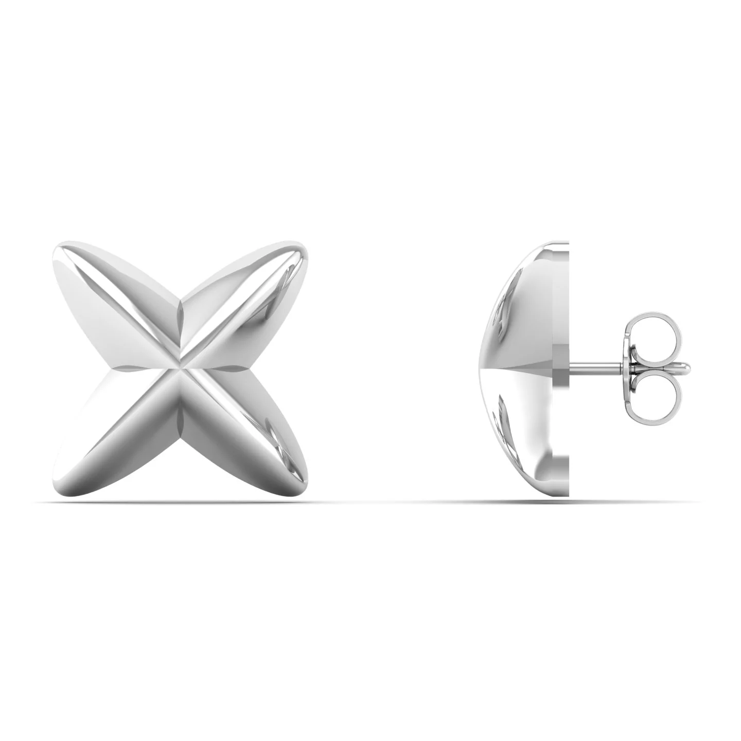 Plain Star Silver Ear Stud - Image 4