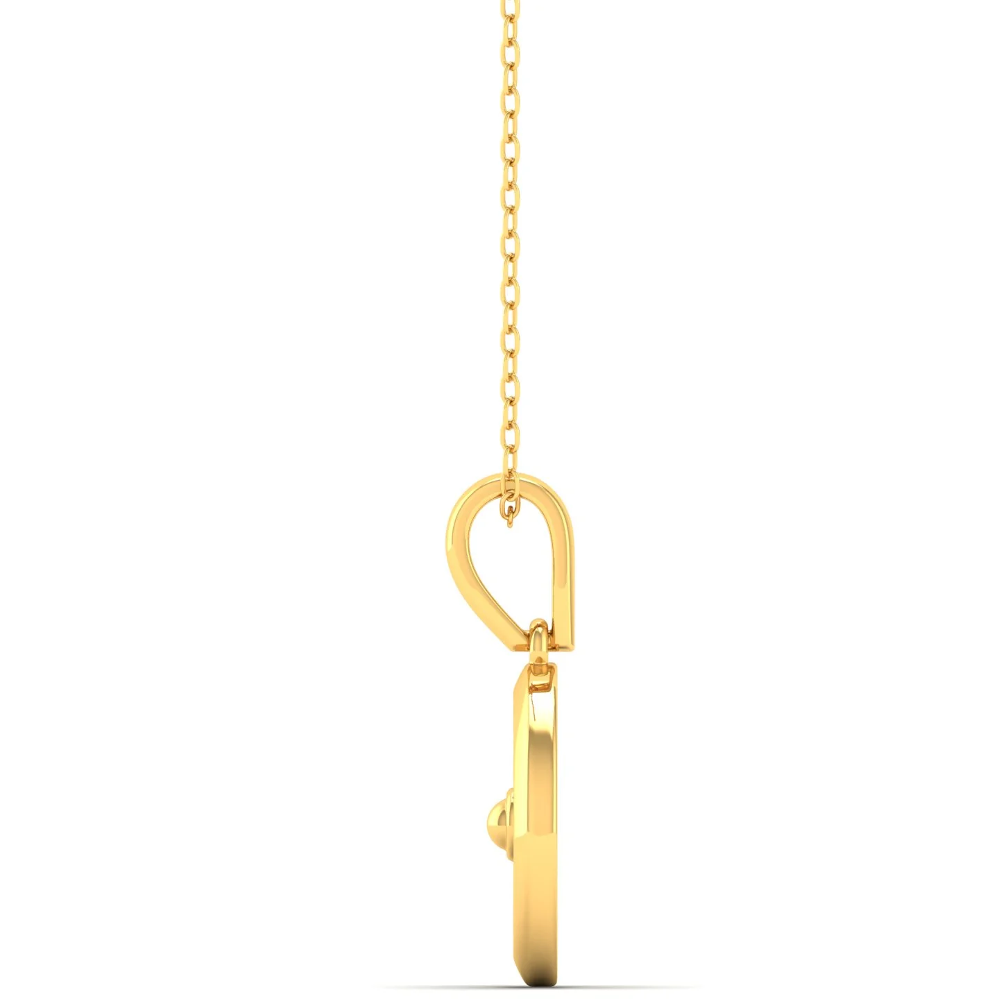 9K Solid Gold Round Fashion Pendant - Image 3