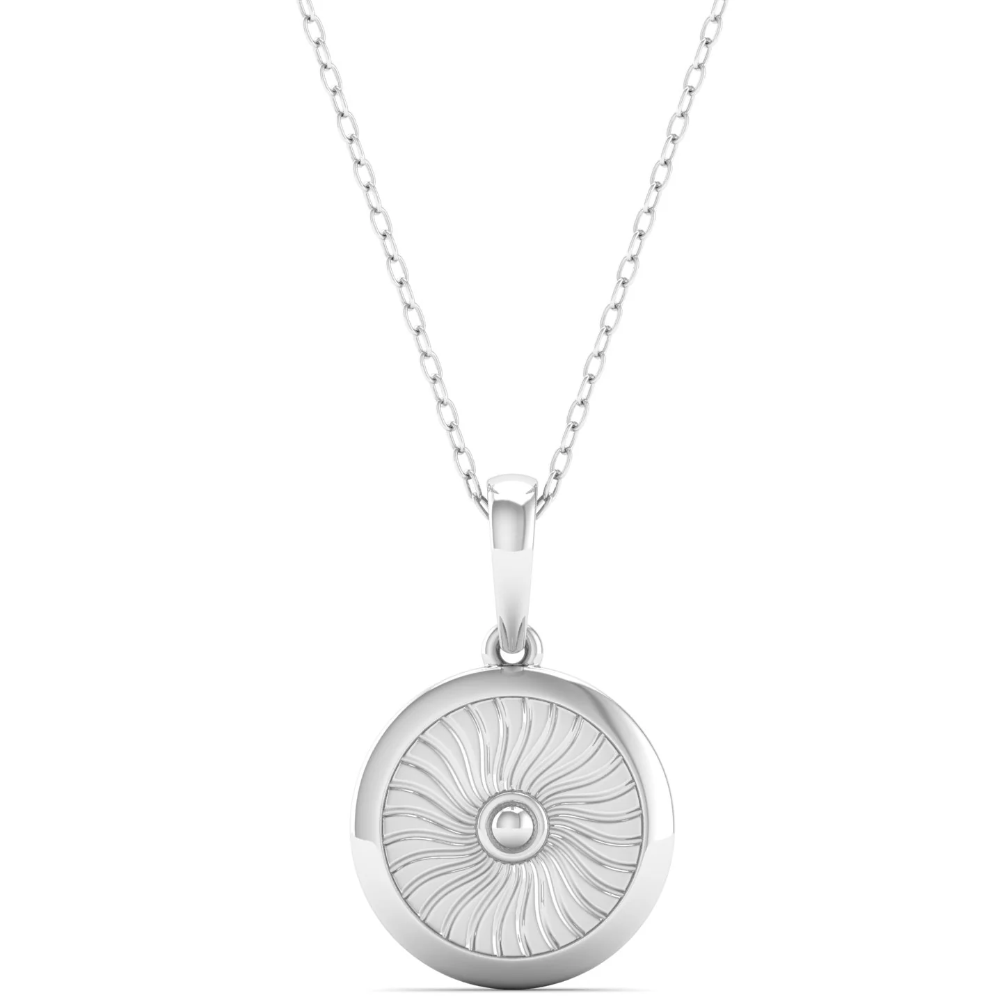 9K Solid Gold Round Fashion Pendant - Image 4