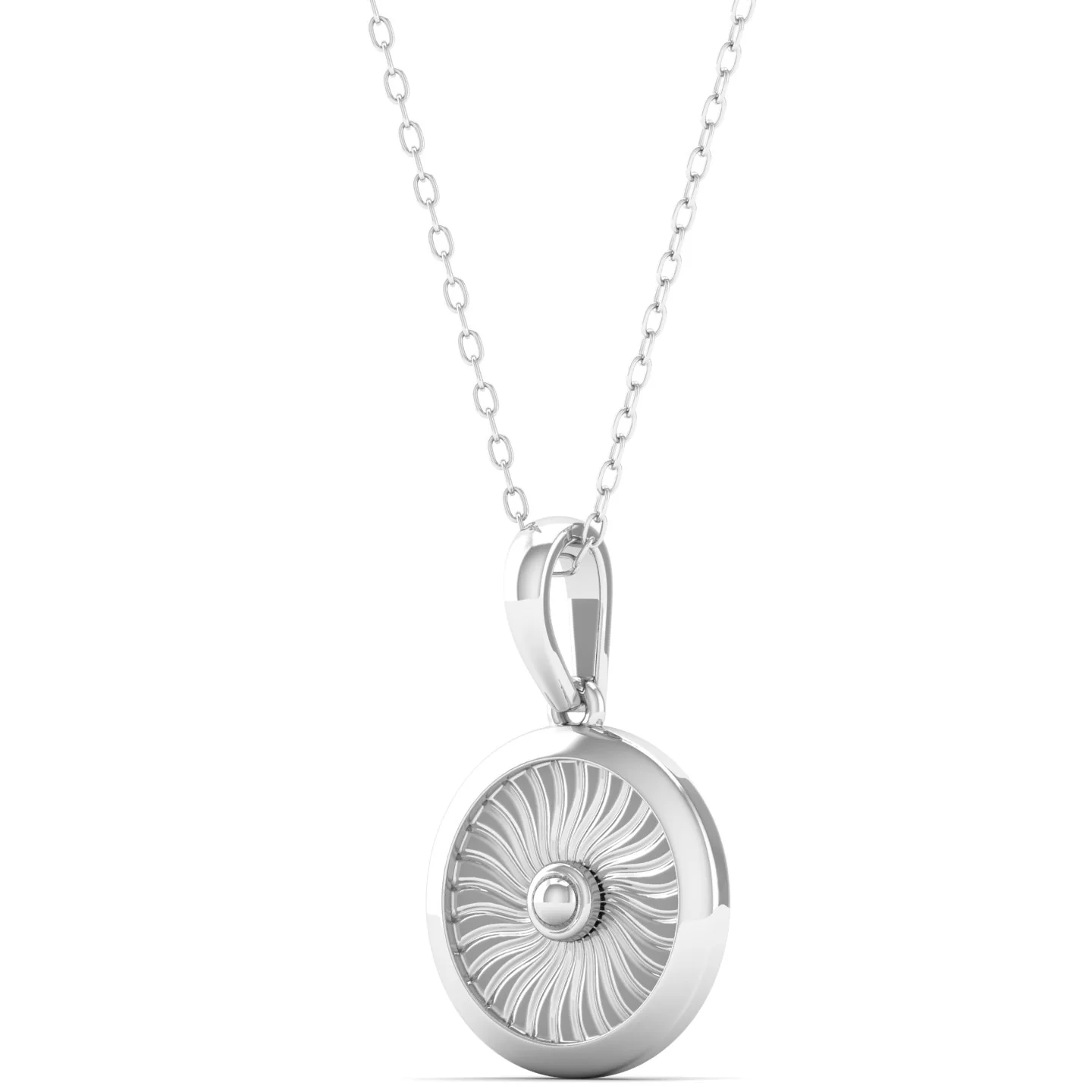 9K Solid Gold Round Fashion Pendant - Image 6