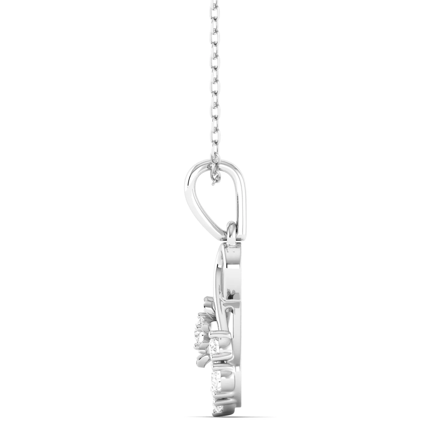 Round Cut Lab Grown Diamond Infinity Twisted Pendant 9k Solid Gold - Image 7