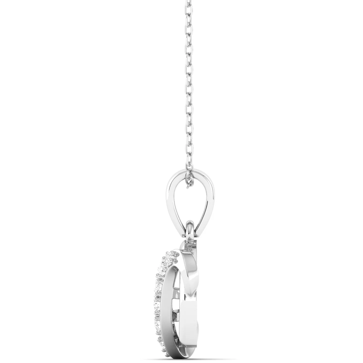 Round Lab Grown Diamond Infinity Heart Pendant 9k Solid Gold - Image 8
