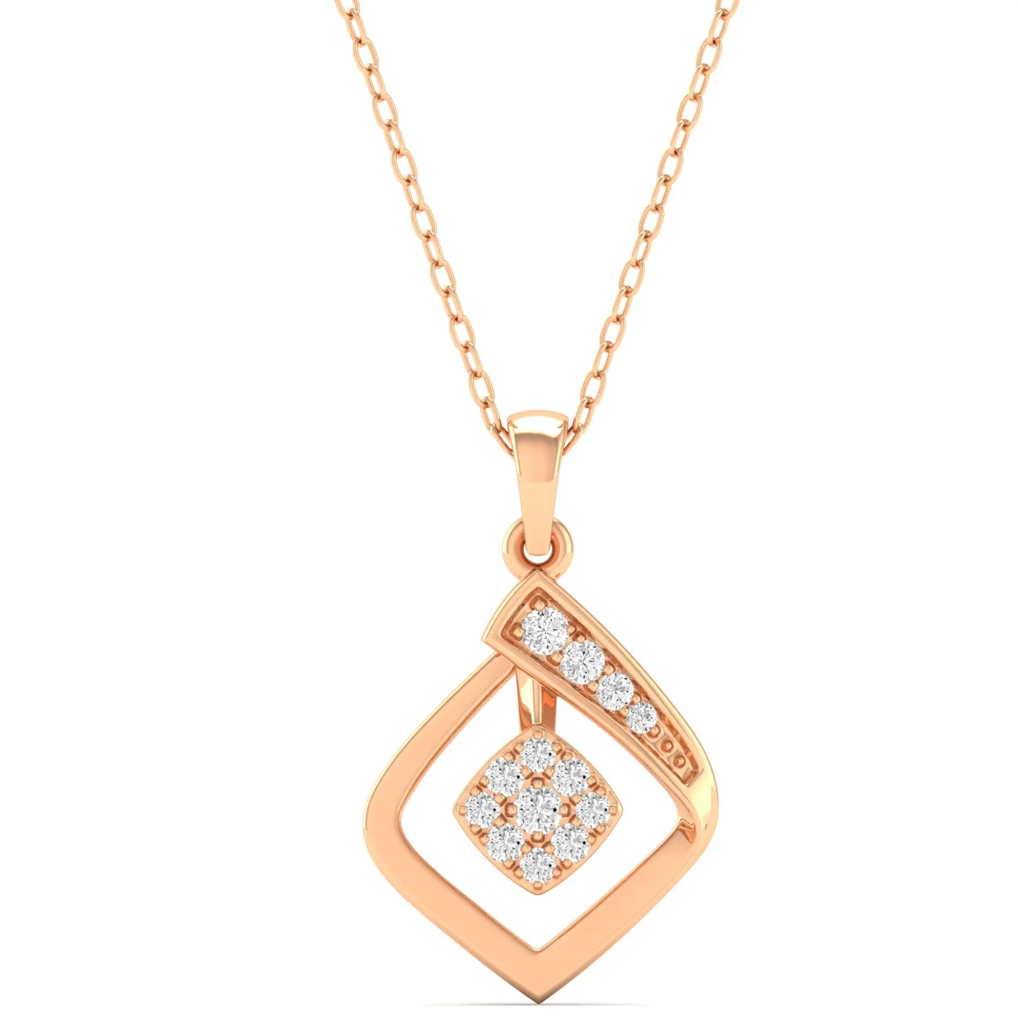 0.10Ct Round Diamond Pendant 9k Solid Gold - Image 4