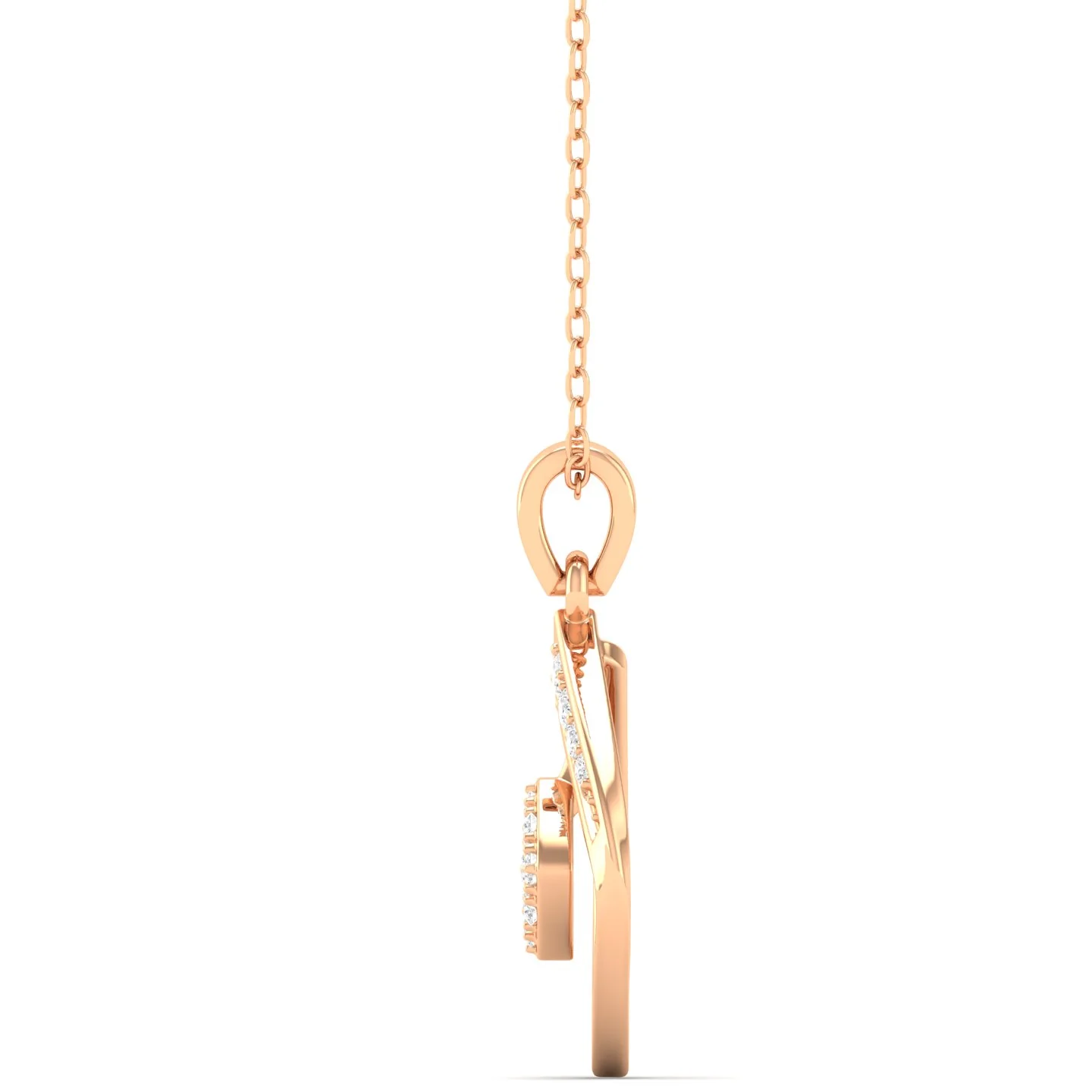 0.10Ct Round Diamond Pendant 9k Solid Gold - Image 6