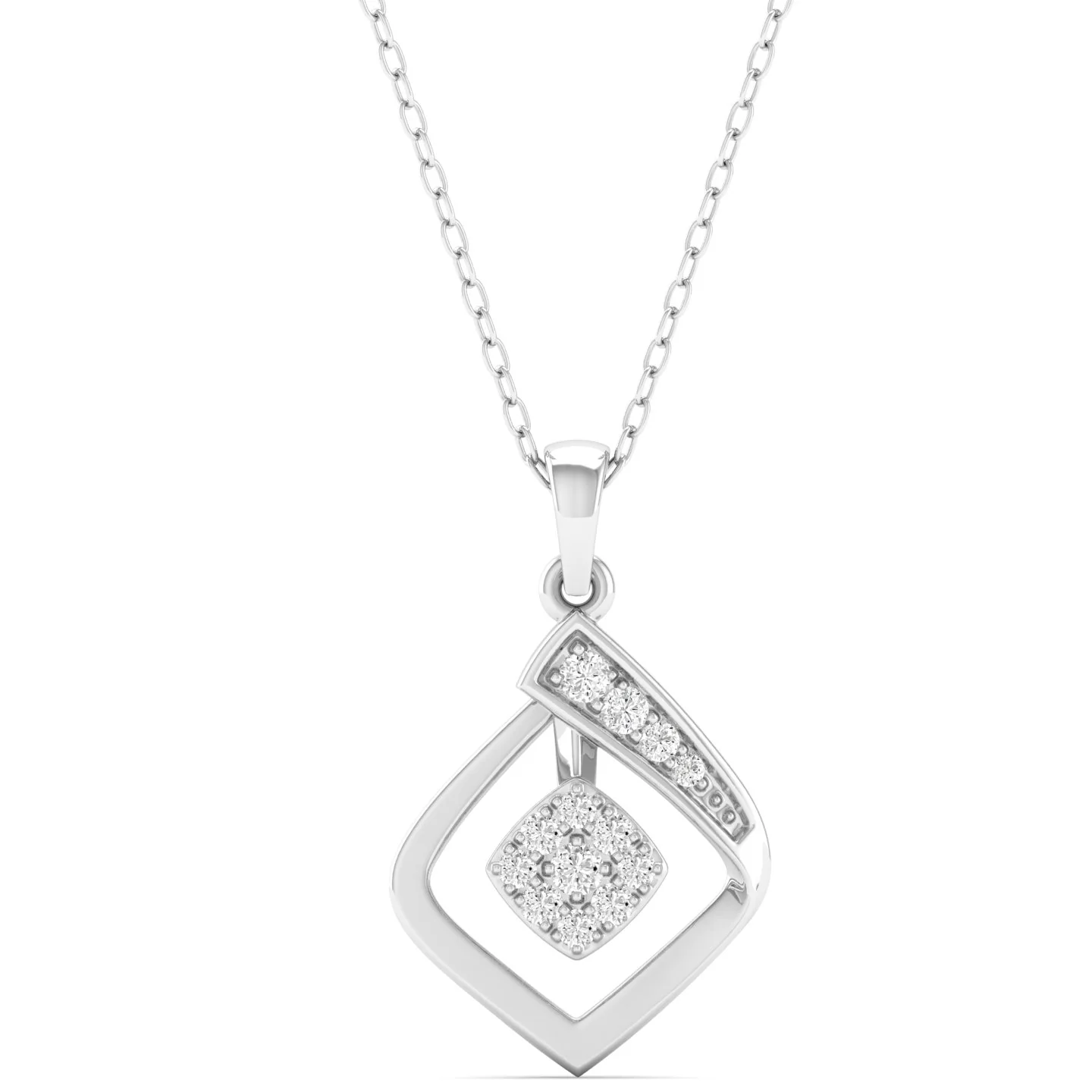 0.10Ct Round Diamond Pendant 9k Solid Gold - Image 7