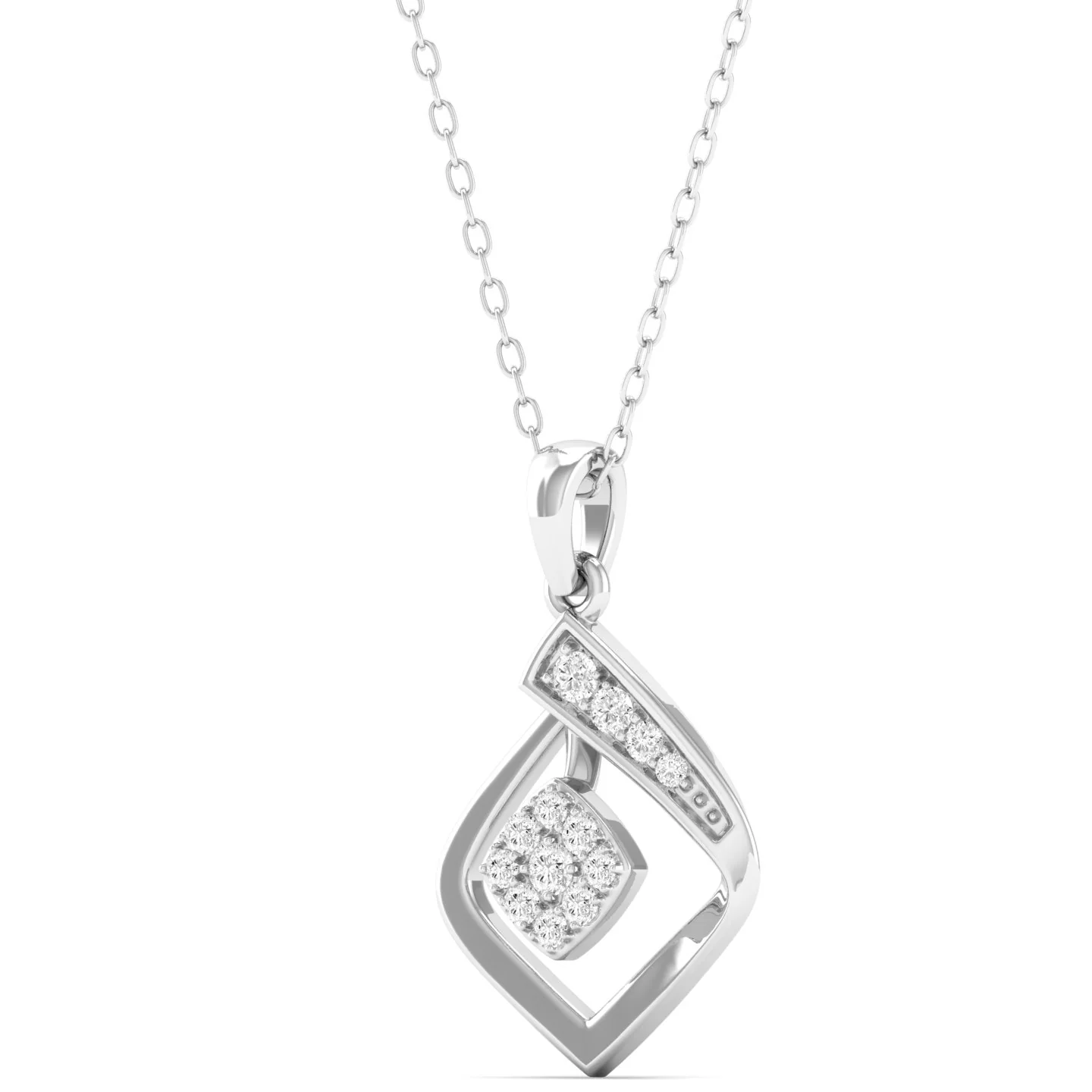 0.10Ct Round Diamond Pendant 9k Solid Gold - Image 8