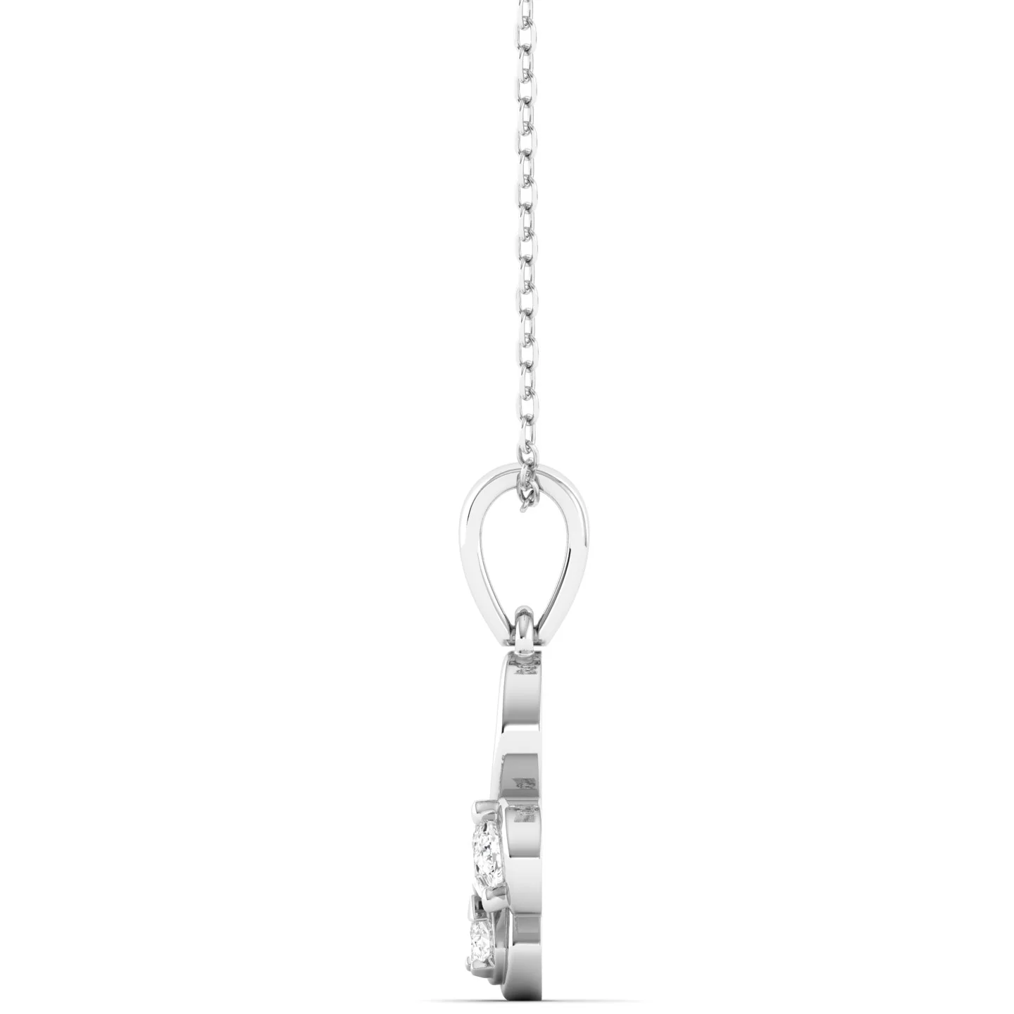 Lab Grown Diamond Butterfly Pendant 9k Solid Gold - Image 8