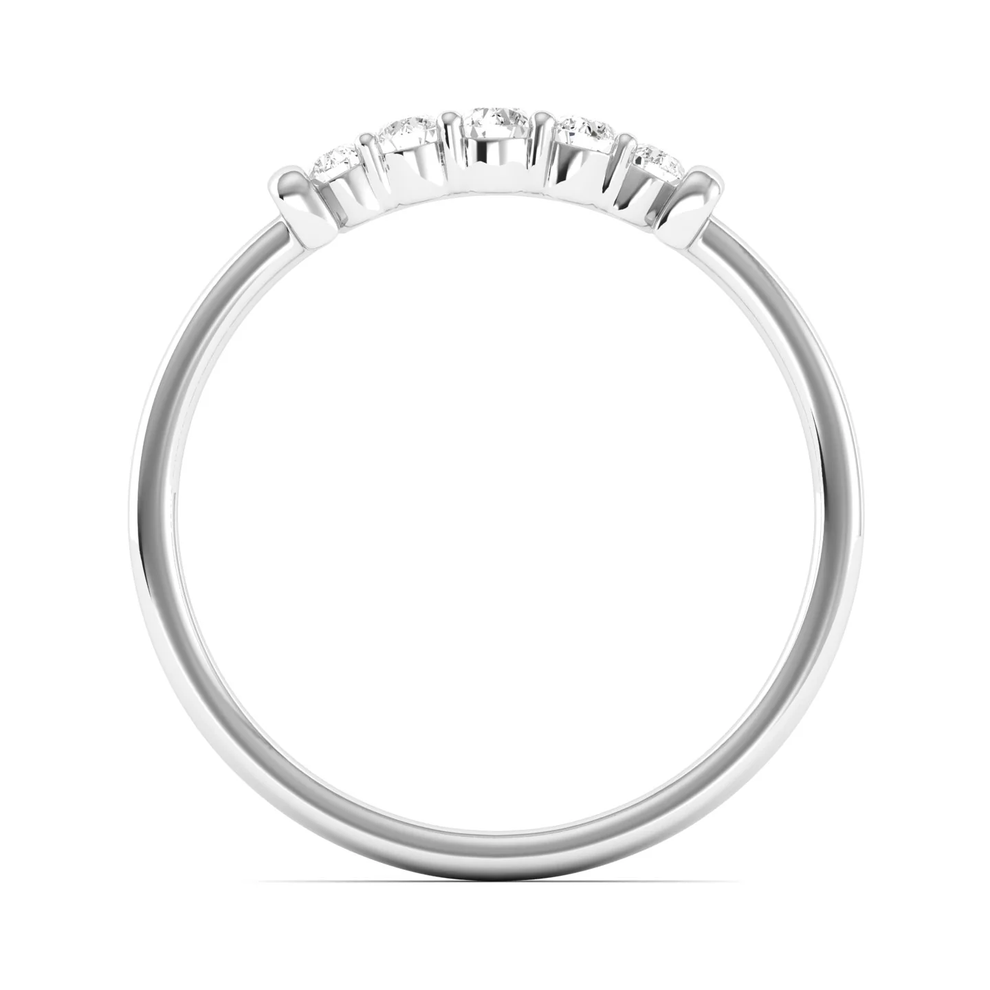 Lab Grown Diamond Five Stone Ring Band 9k Solid Gold - Image 10