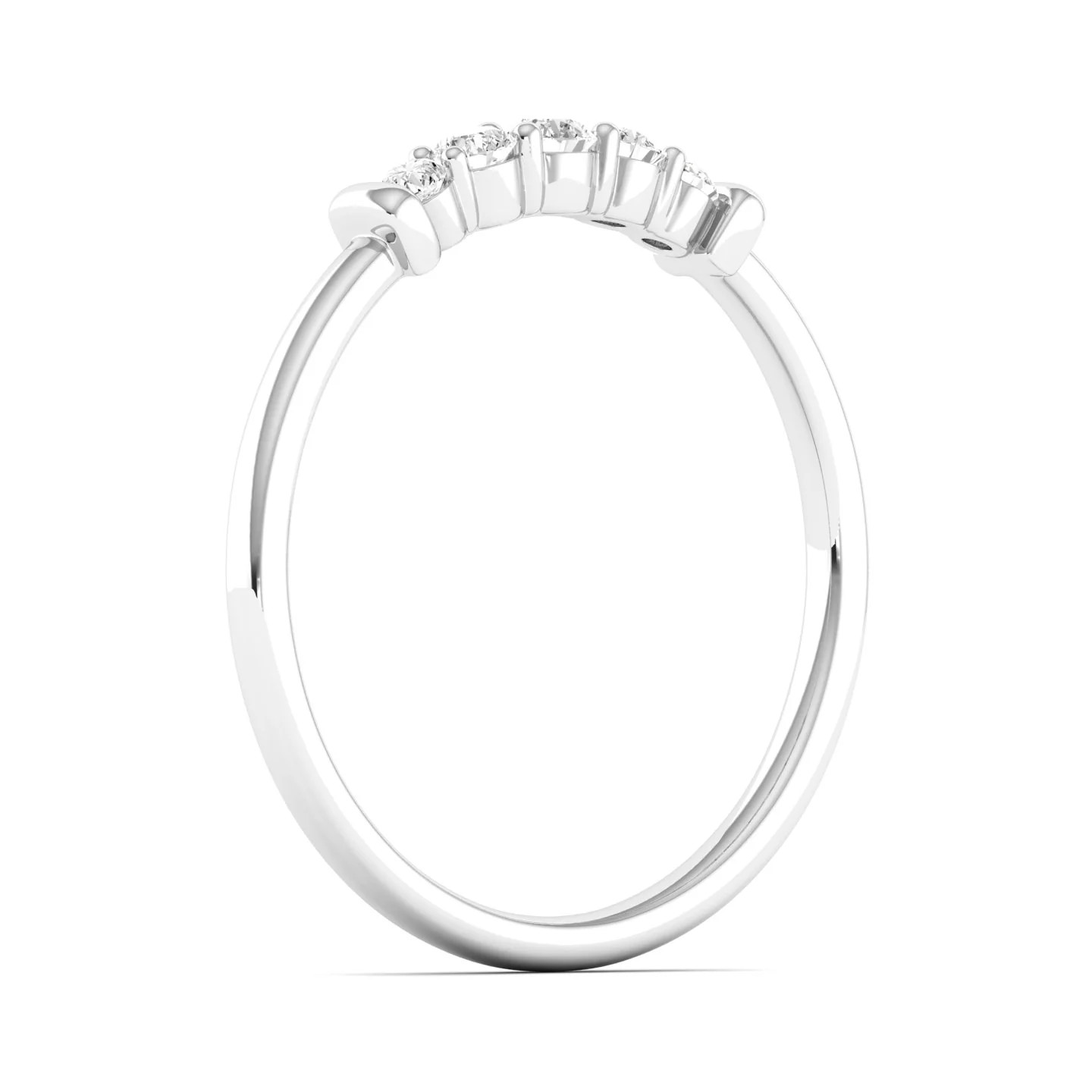 Lab Grown Diamond Five Stone Ring Band 9k Solid Gold - Image 12