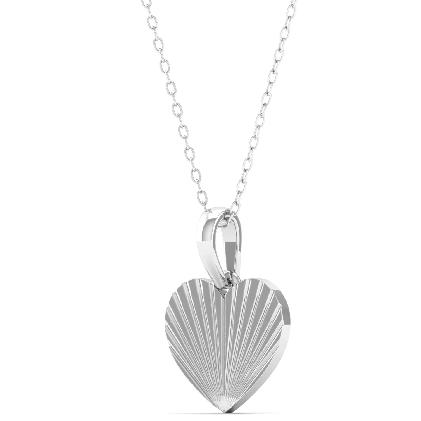 9k Solid Gold Shell Heart Fashion Pendant - Image 6