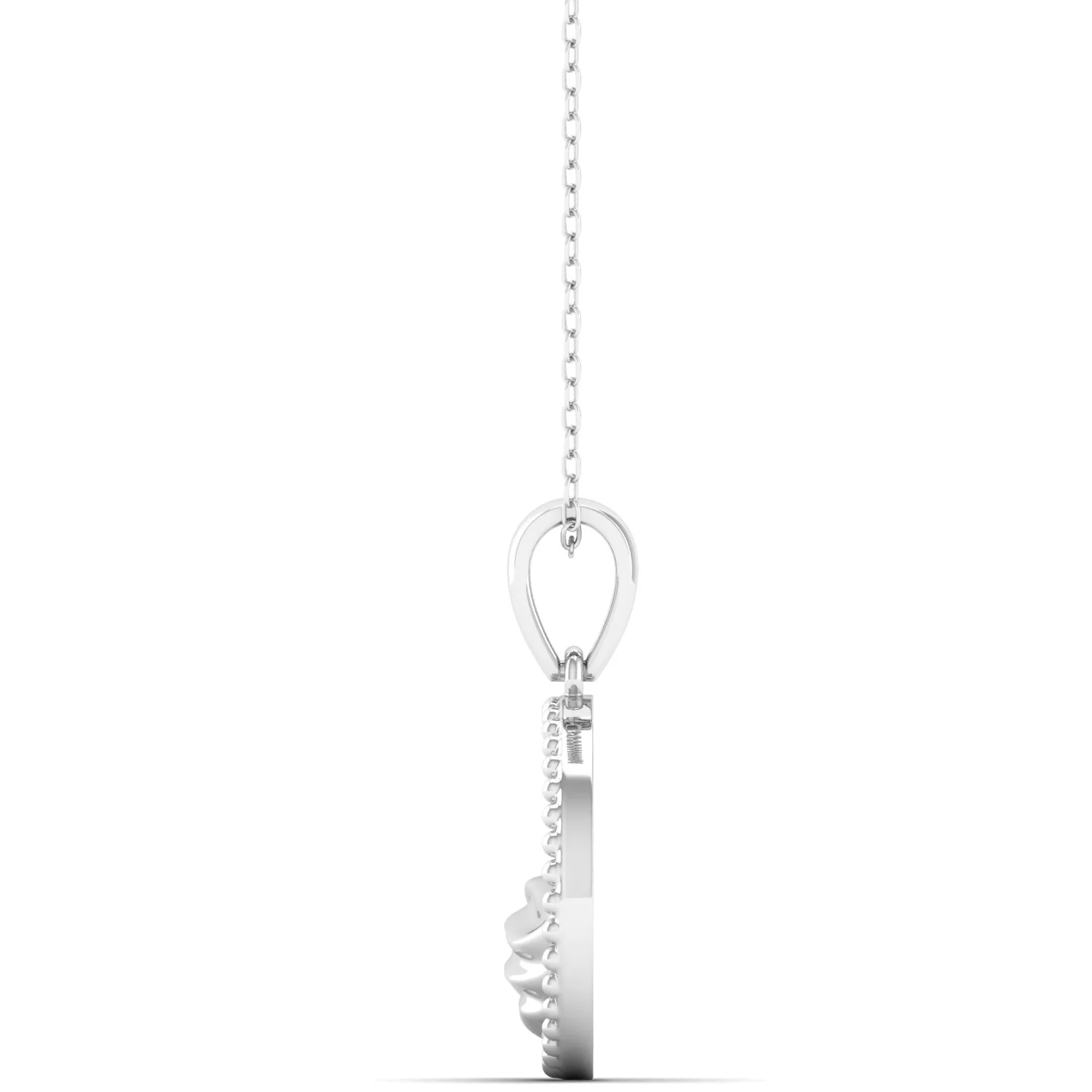 Round Plain 9K Solid Gold Pendant - Image 7