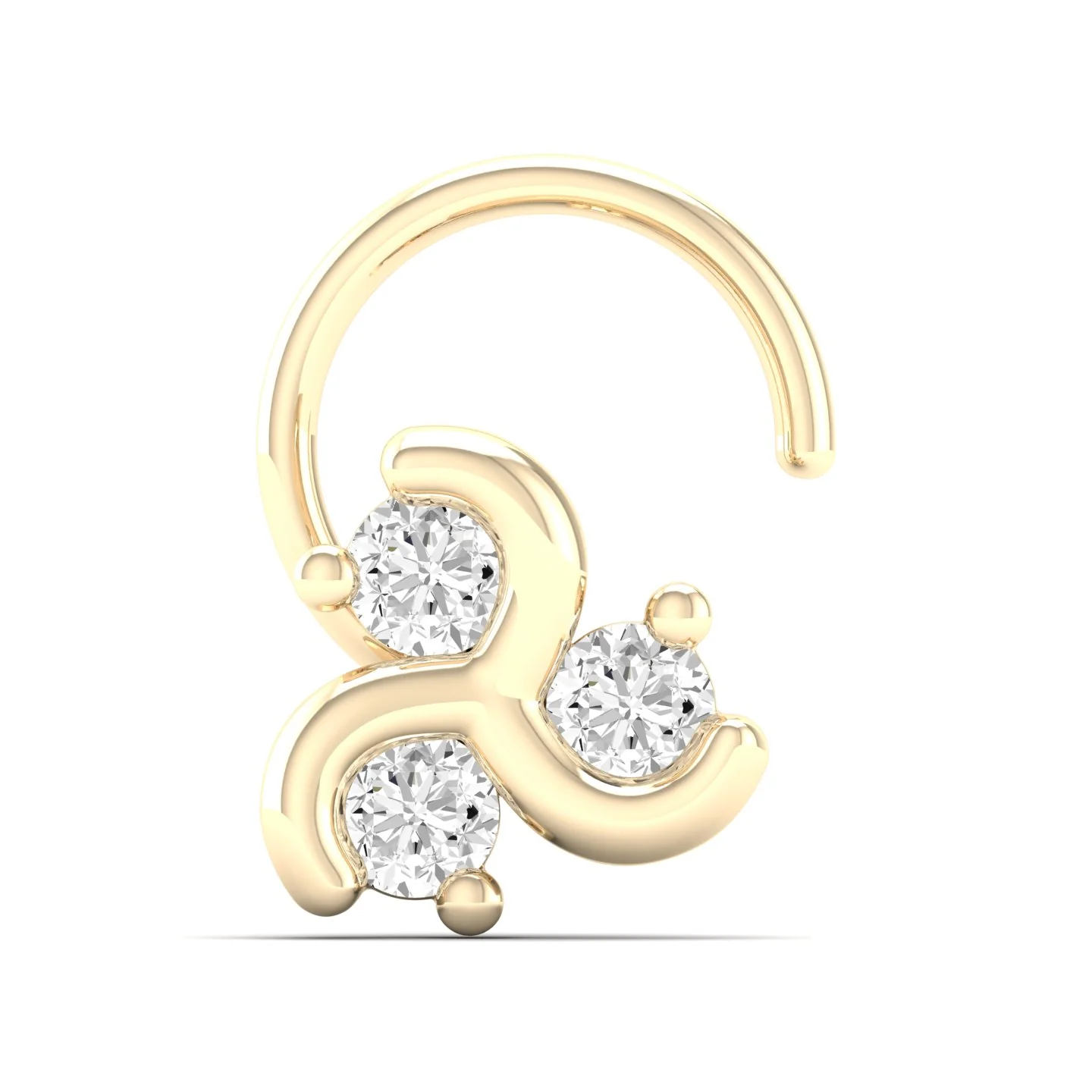 Swirl Nose Pin and 2nd Ear Piercing Stud
