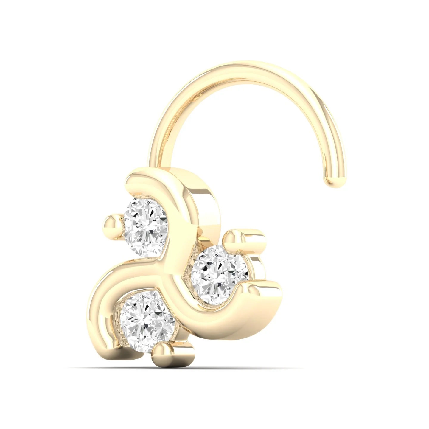 Swirl Nose Pin and 2nd Ear Piercing Stud - Image 2