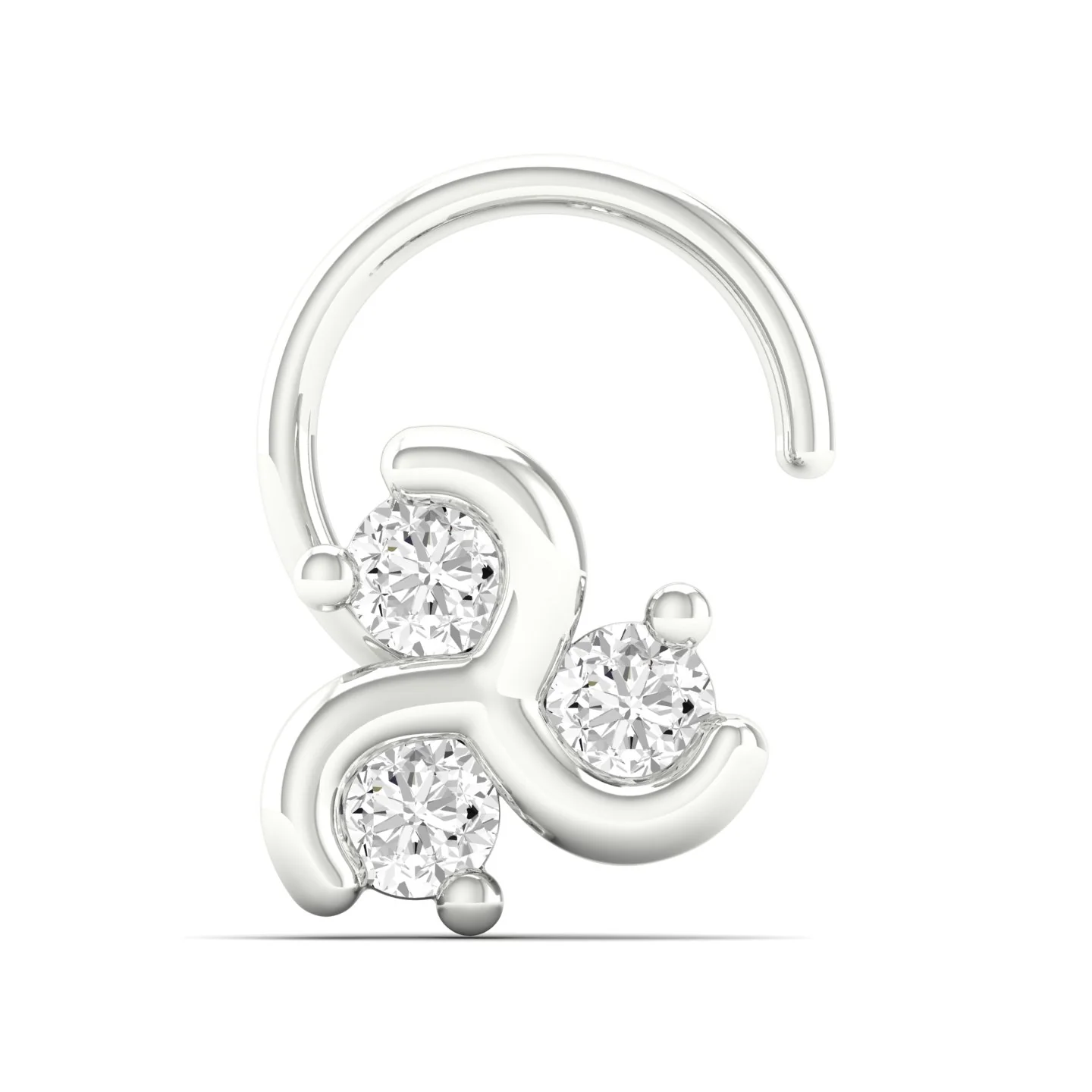 Swirl Nose Pin and 2nd Ear Piercing Stud - Image 4