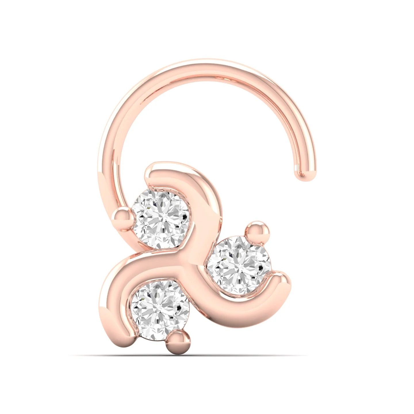 Swirl Nose Pin and 2nd Ear Piercing Stud - Image 7