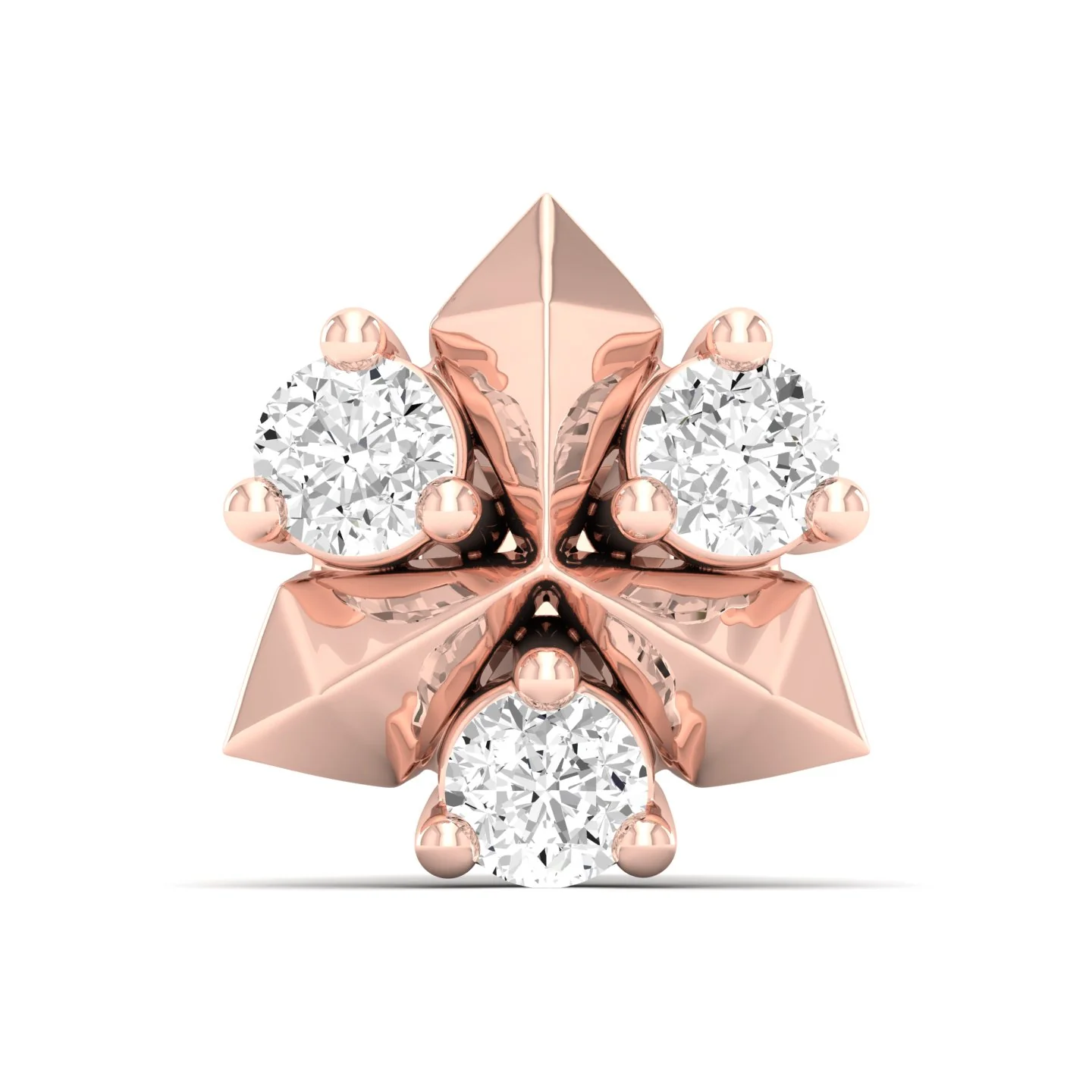 Tristar Nose Pin and 2nd Ear Piercing Stud - Image 4